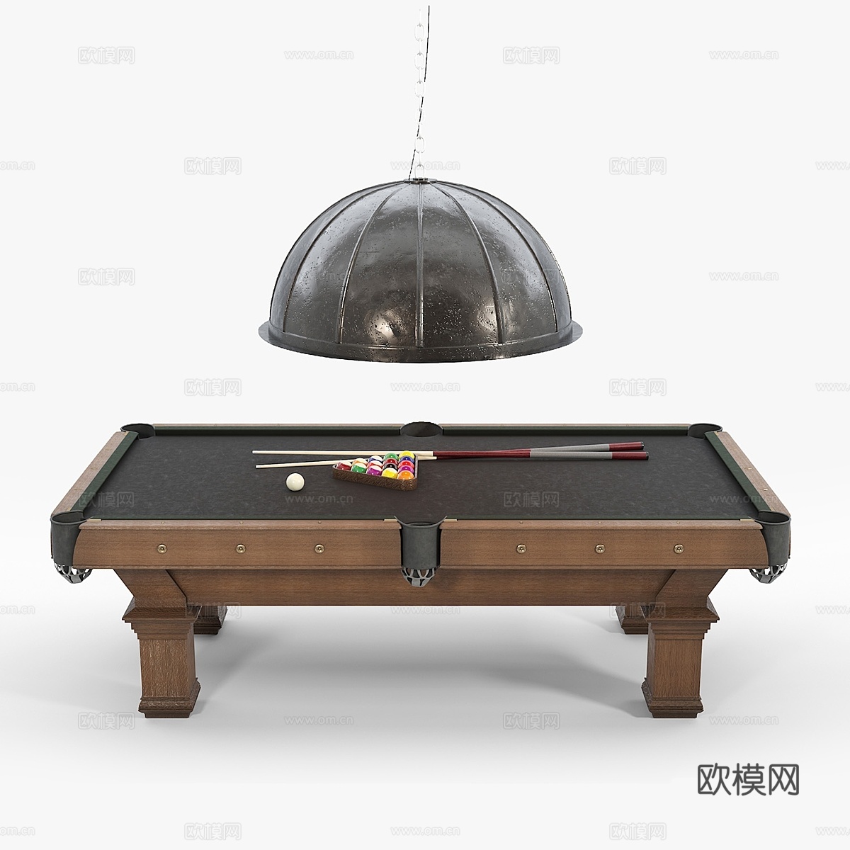 RH    布伦瑞克复古1906台球桌3d模型