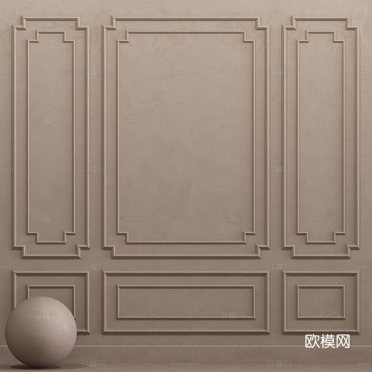 装饰灰泥带装饰线条 213d模型下载