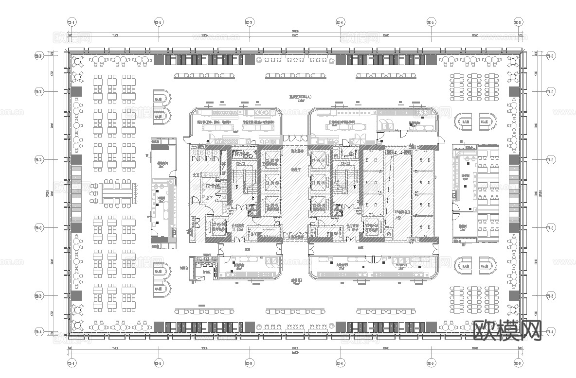 公司员工餐厅 最新施工图合集cad施工图