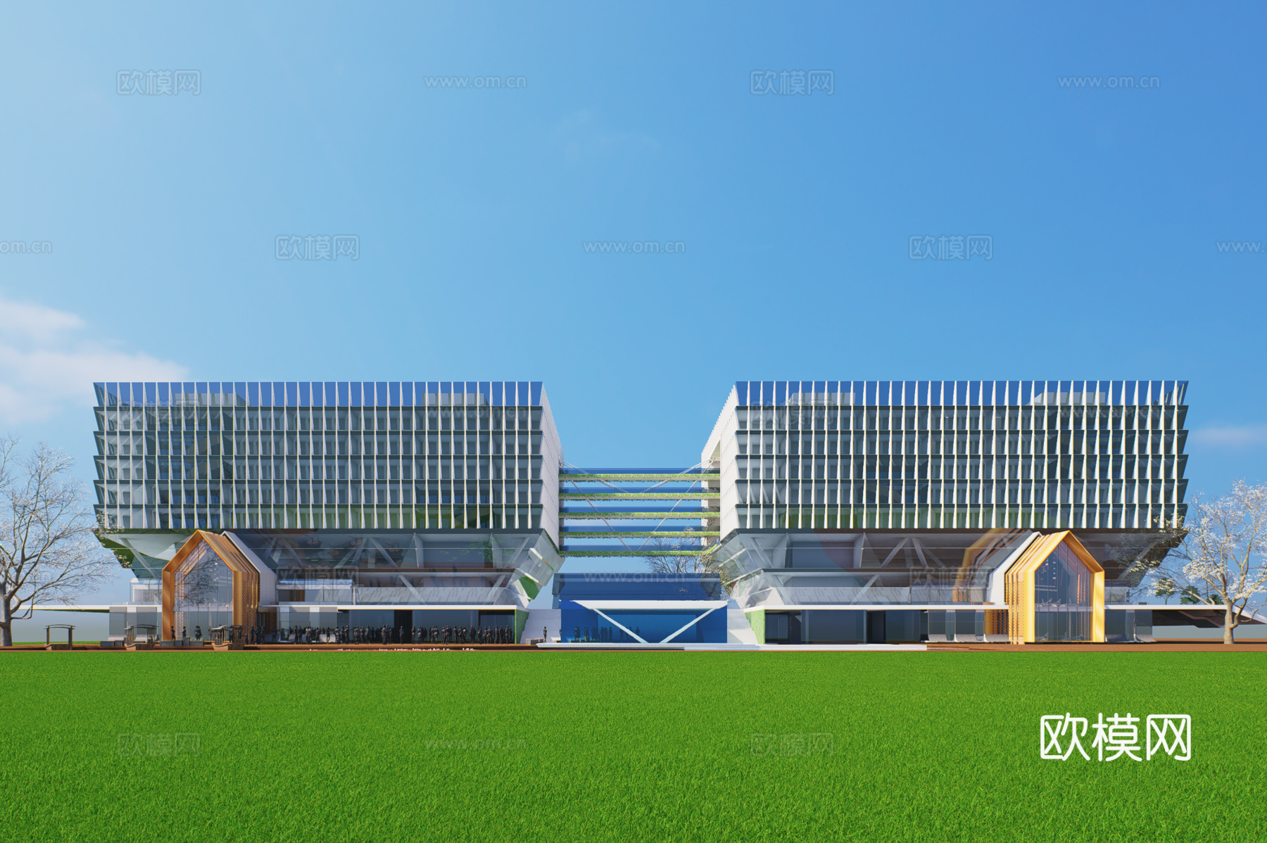 产业园办公su模型