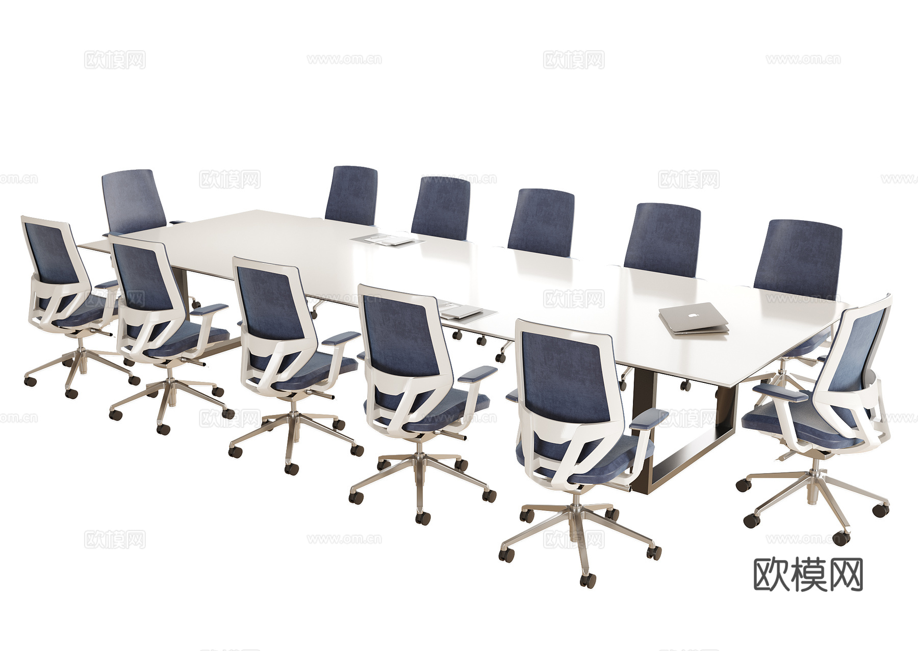 现代会议桌椅 办公椅su模型