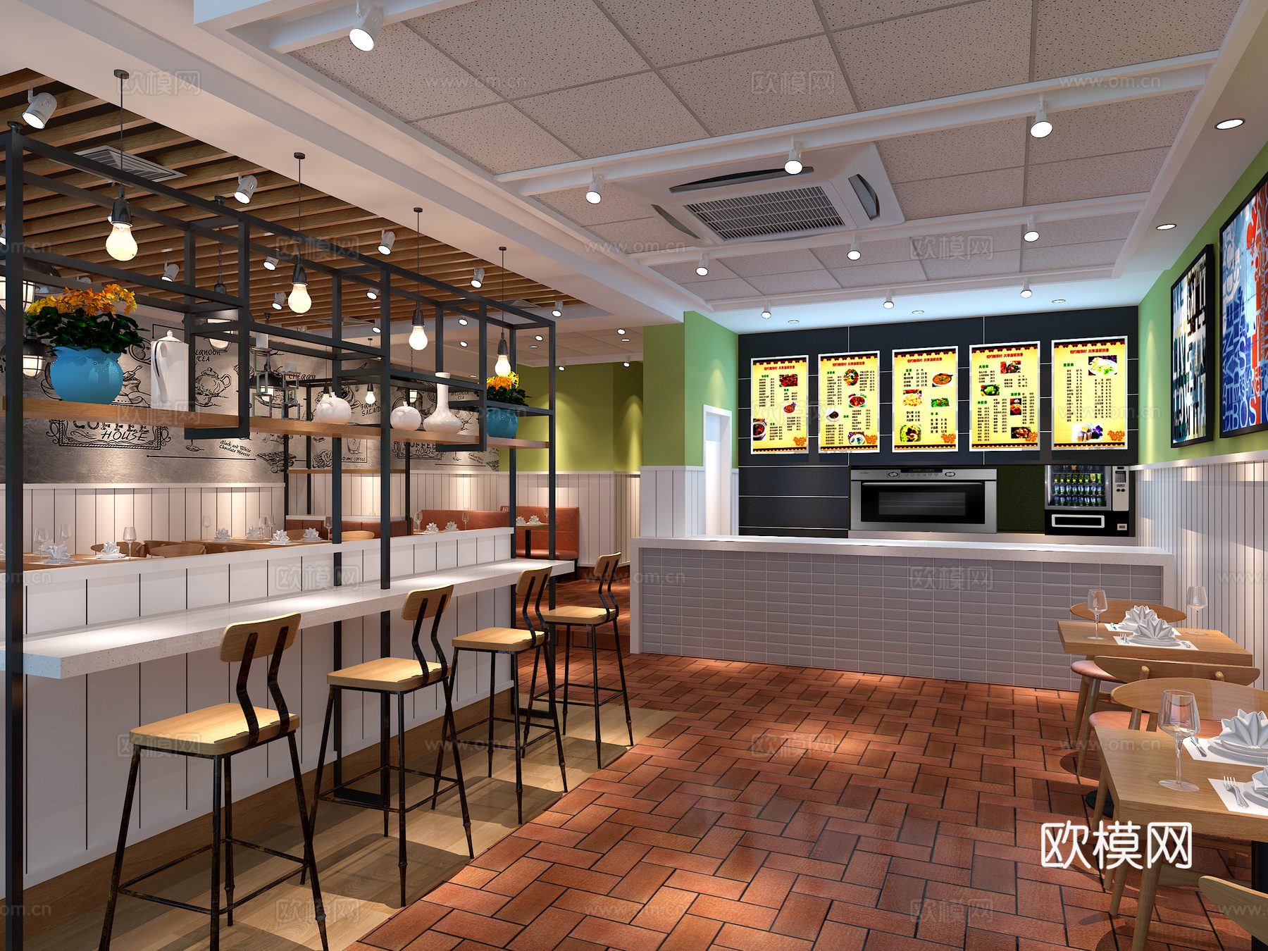 奶茶店 咖啡店 最新全套施工图合集cad施工图