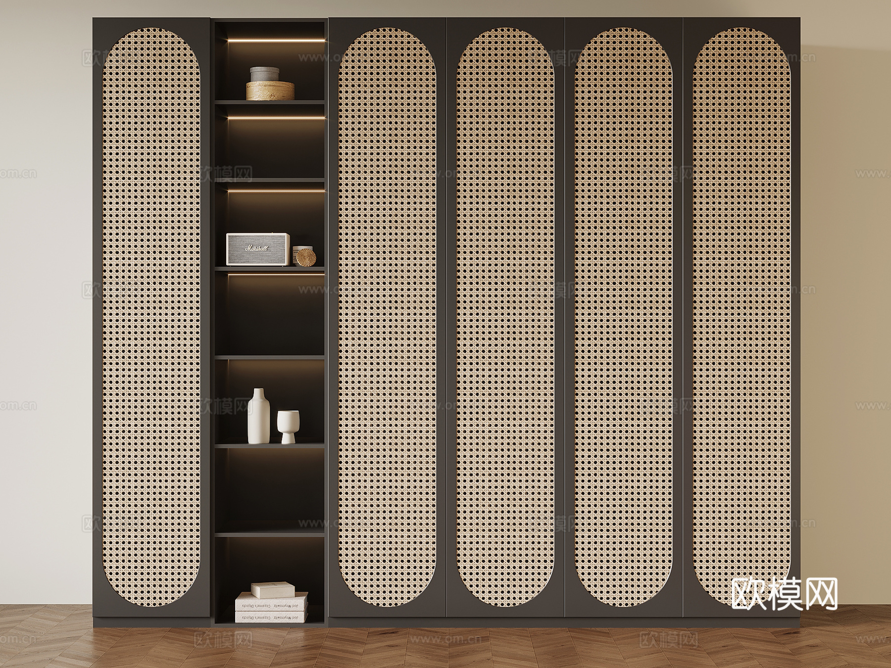 法式复古风衣柜su模型