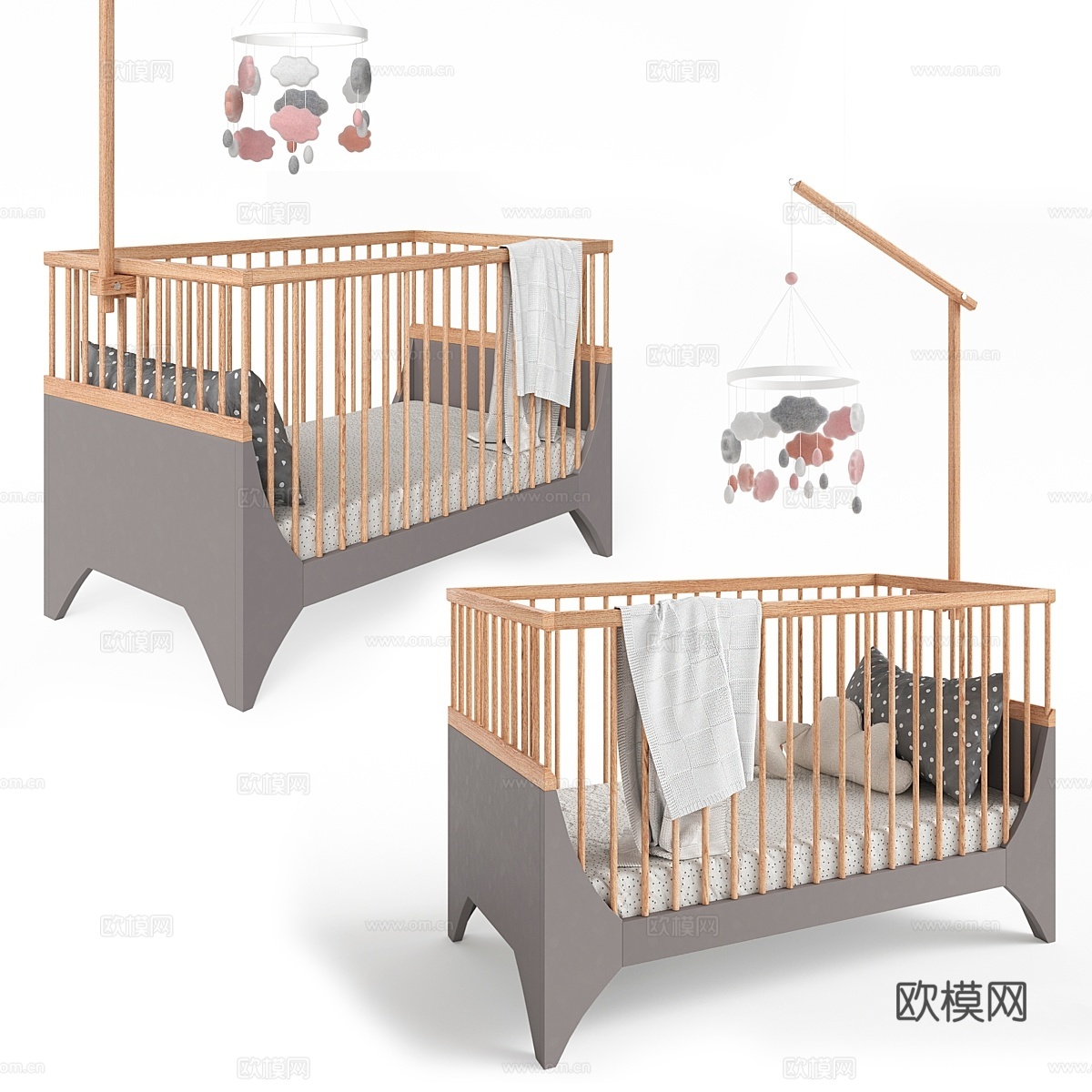 婴儿床 Yomi Cot - Sebra3d模型下载