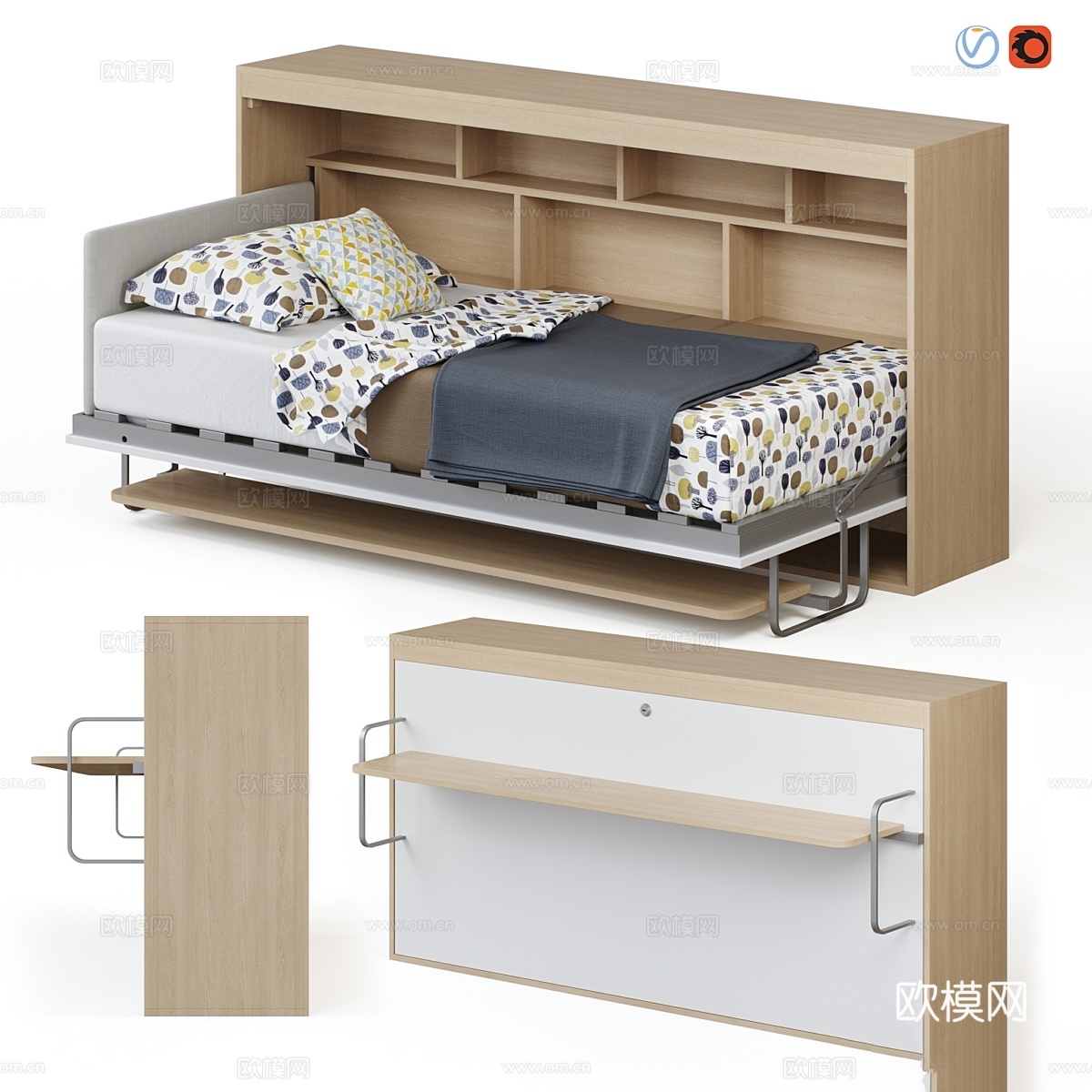 Guter Mobel - 变形床衣柜配Standa3d模型