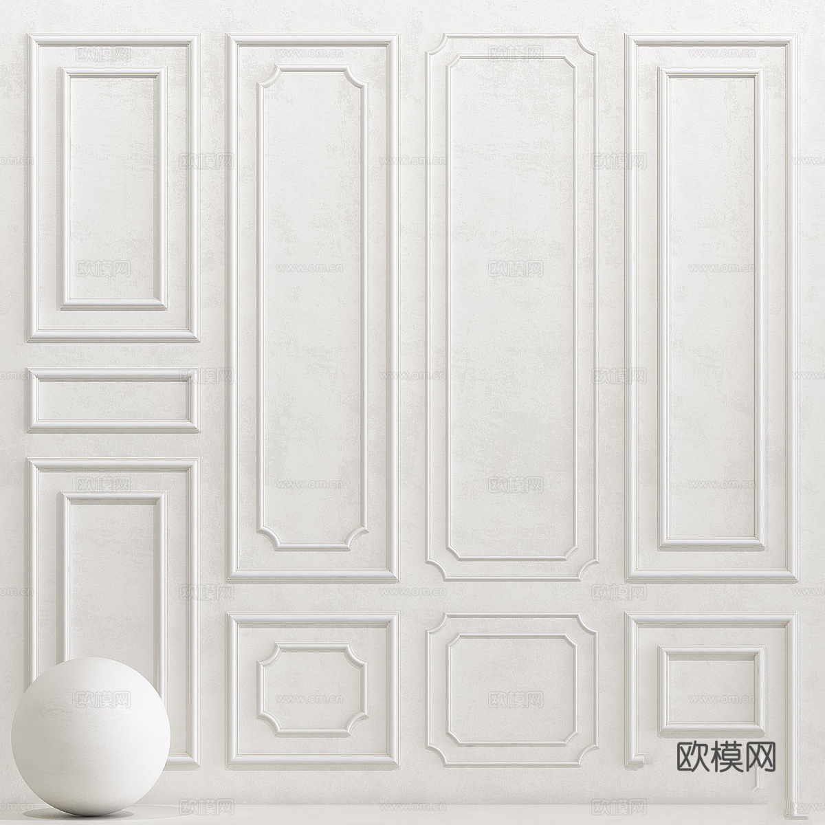 装饰灰泥带装饰线条 163d模型下载