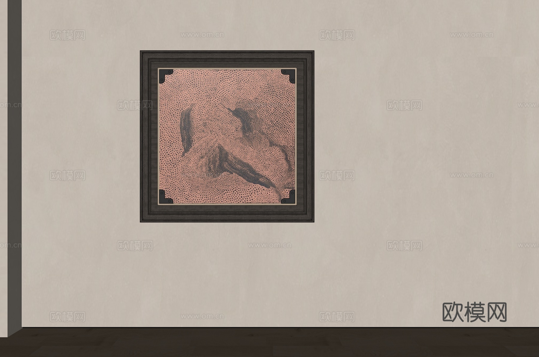 中古装饰画su模型下载（渲染图2）