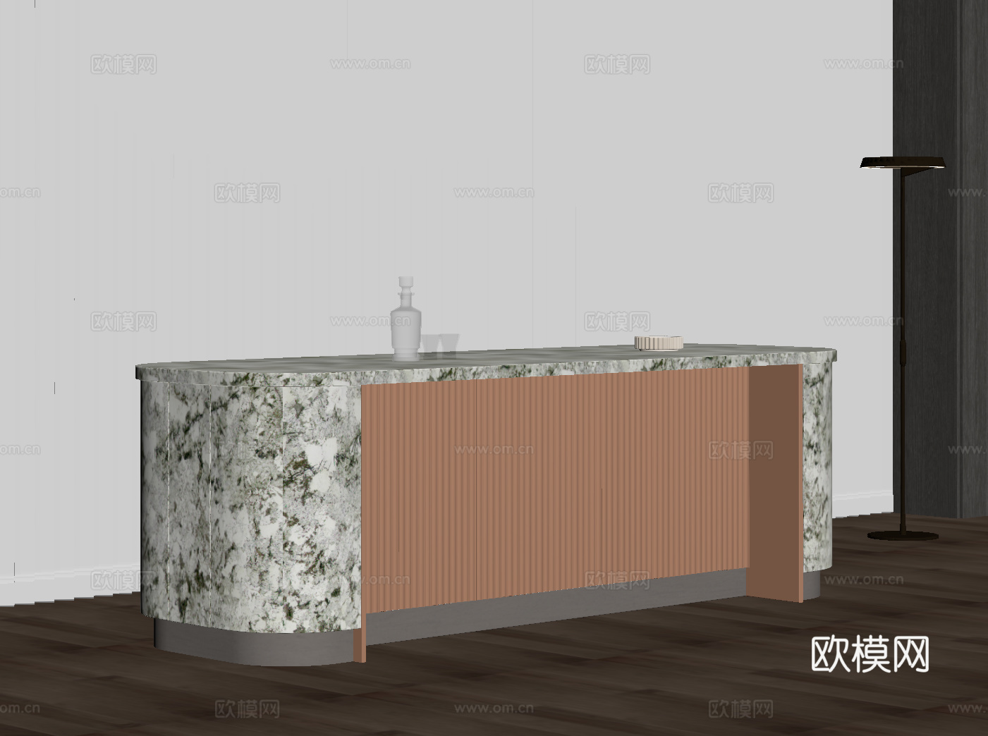 现代水吧台su模型