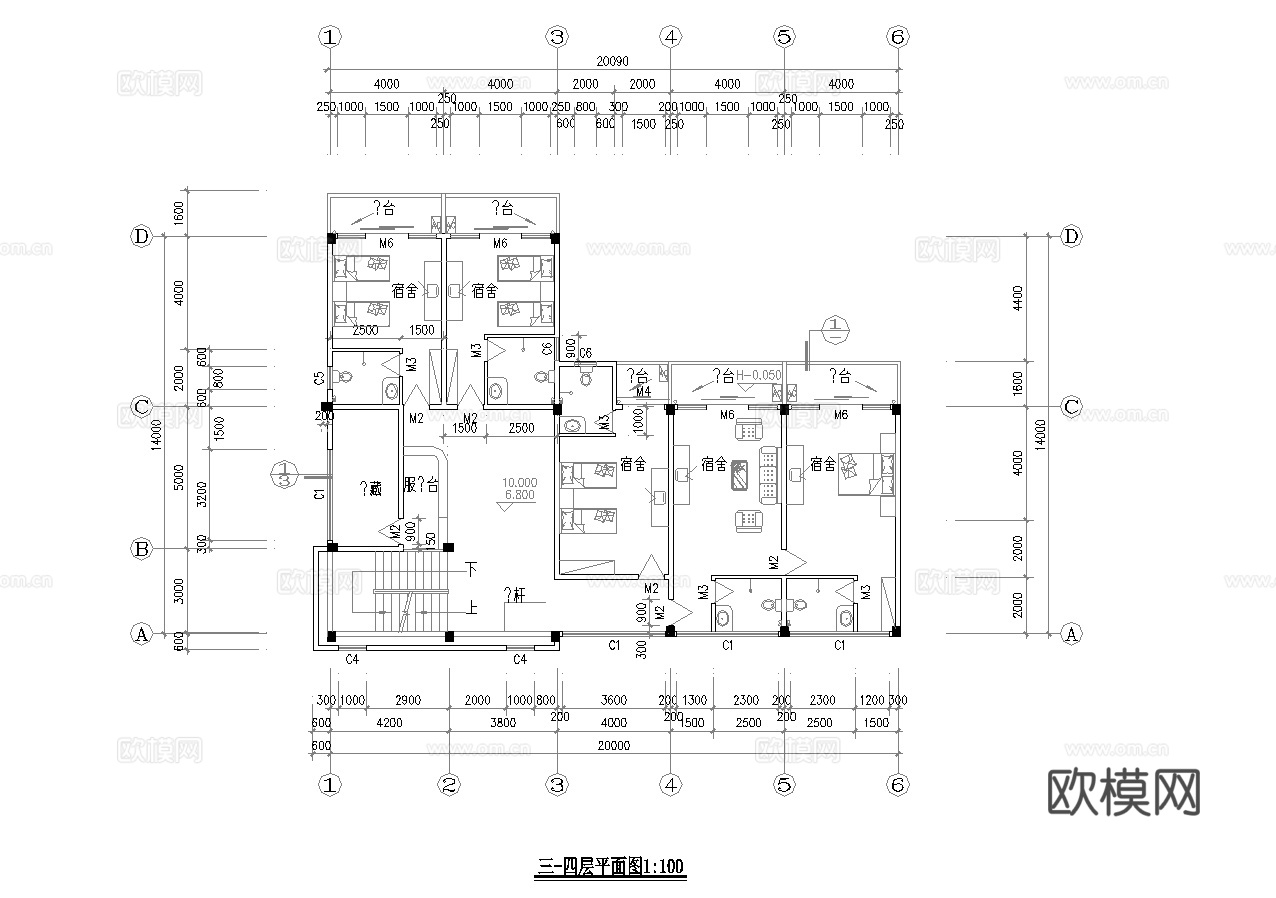 公司员工餐厅 宿舍餐厅 最新全套施工图合集cad施工图