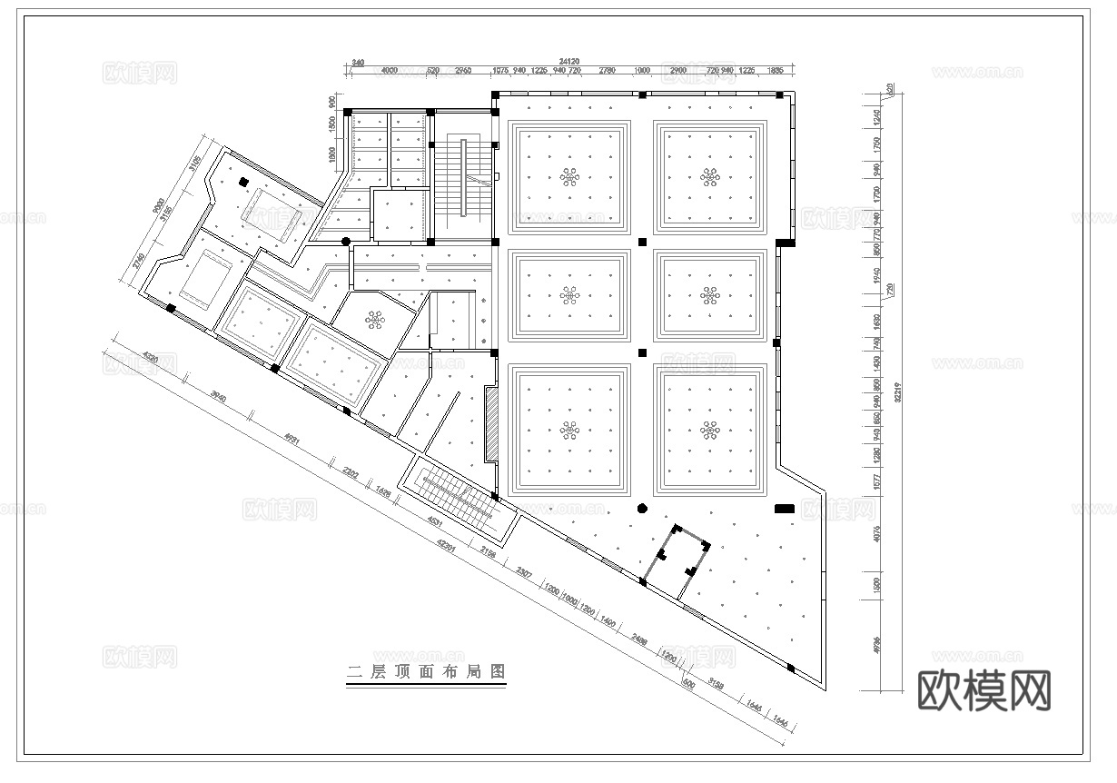 酒楼中餐厅 最新全套施工图合集cad施工图