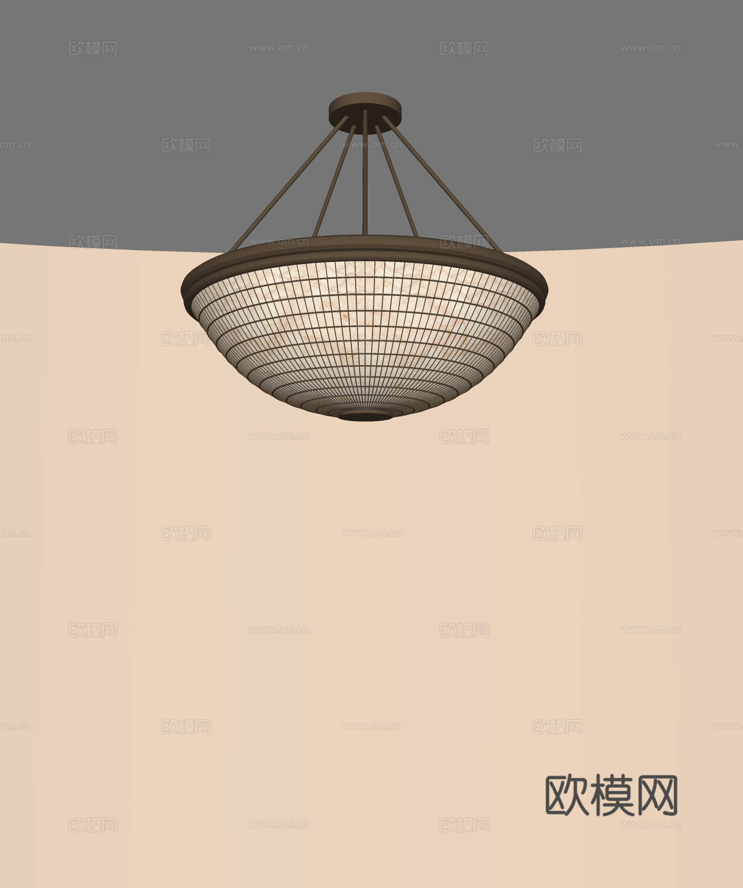 现代餐厅吊灯 大型吊灯 包间吊灯 金属吊灯 异形吊灯su模型