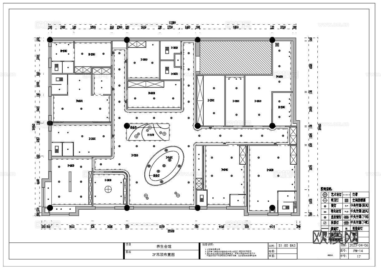 美容院 最新全套施工图 效果图合集cad施工图