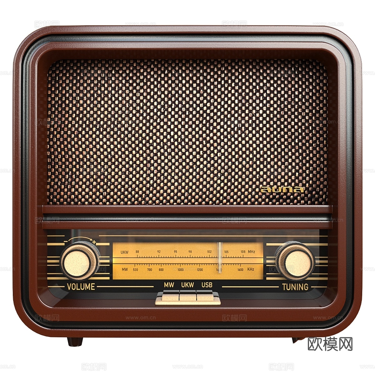 复古收音机3d模型下载