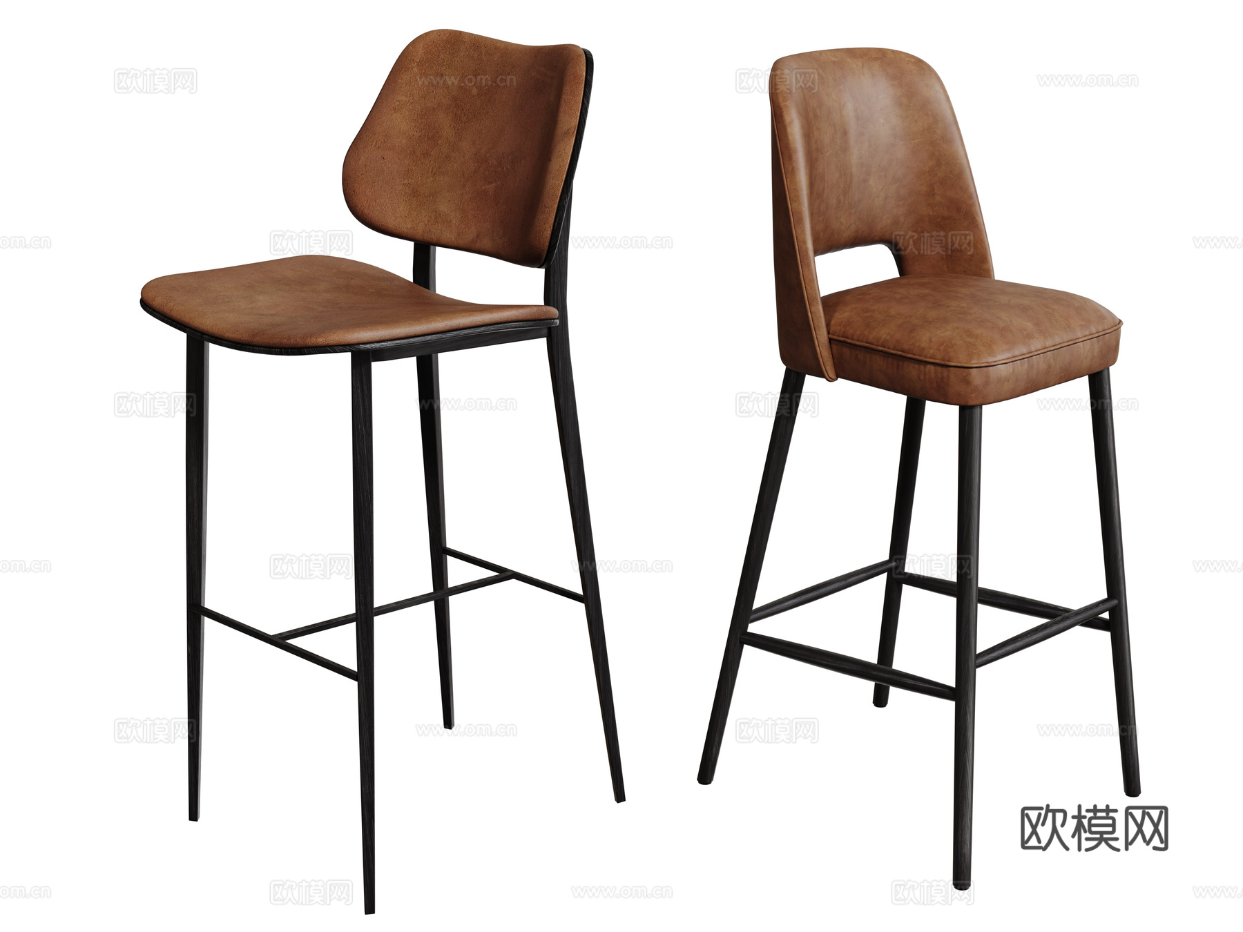 现代吧椅 巴凳 高脚椅 高脚凳 休闲椅su模型