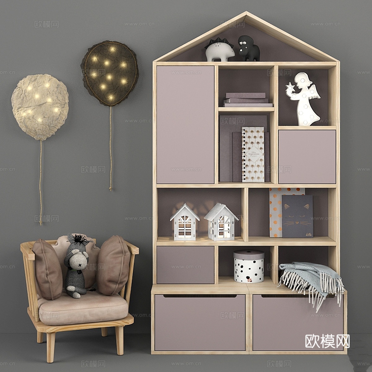 儿童家具定制 383d模型下载