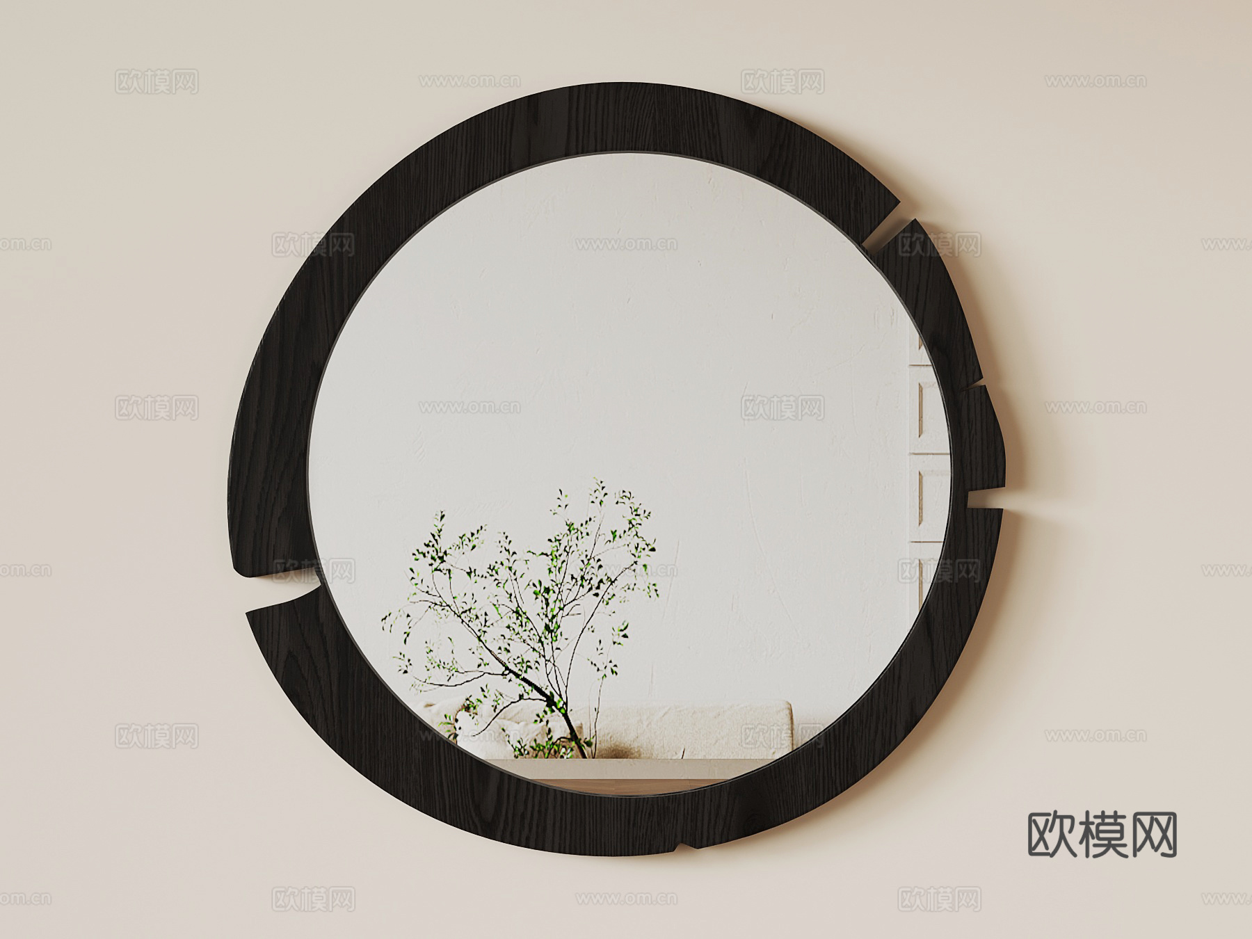 现代镜子 浴室镜 化妆镜su模型