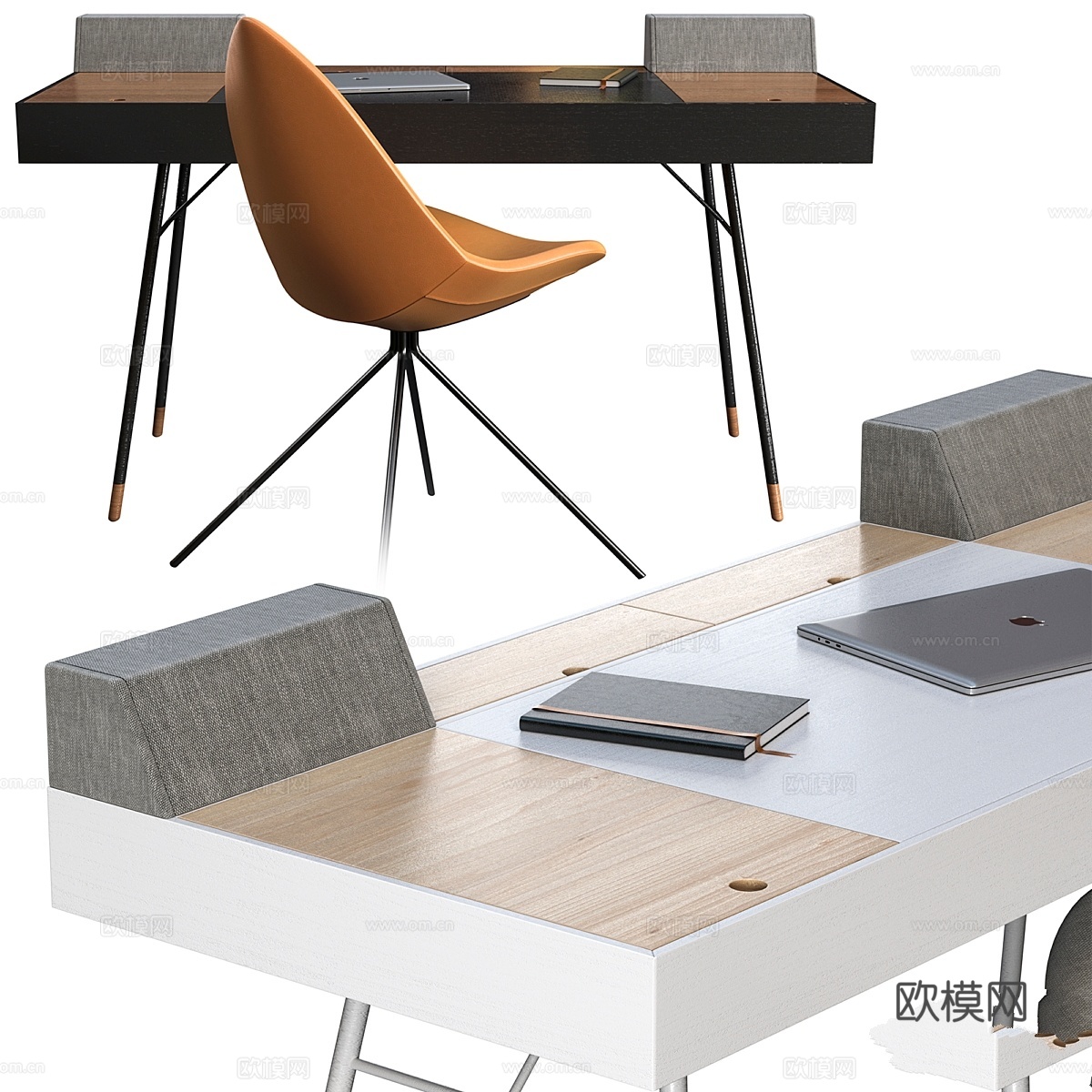 书桌 BoConcept Cupertino + 椅子 Bo3d模型下载