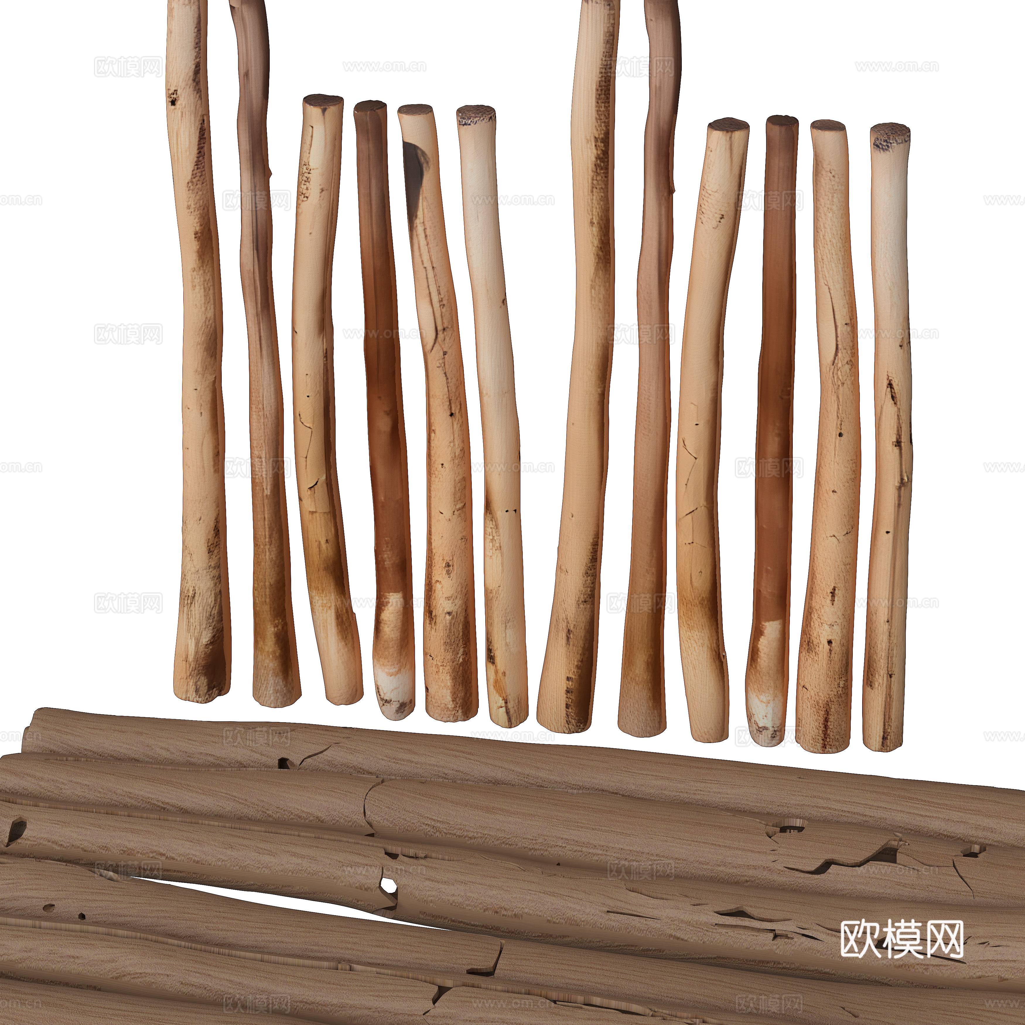 现代木材su模型