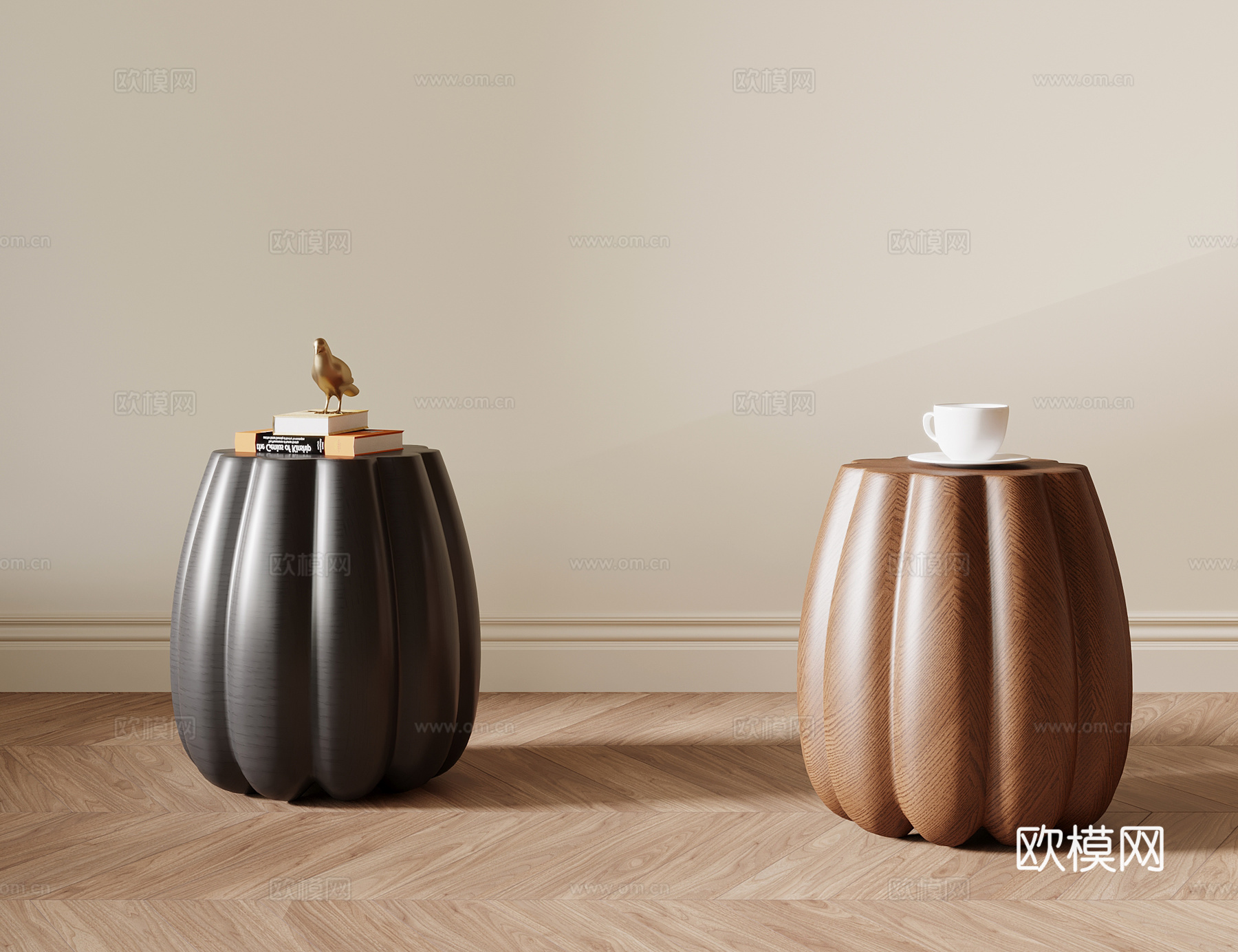 法式中古凳子 边几su模型