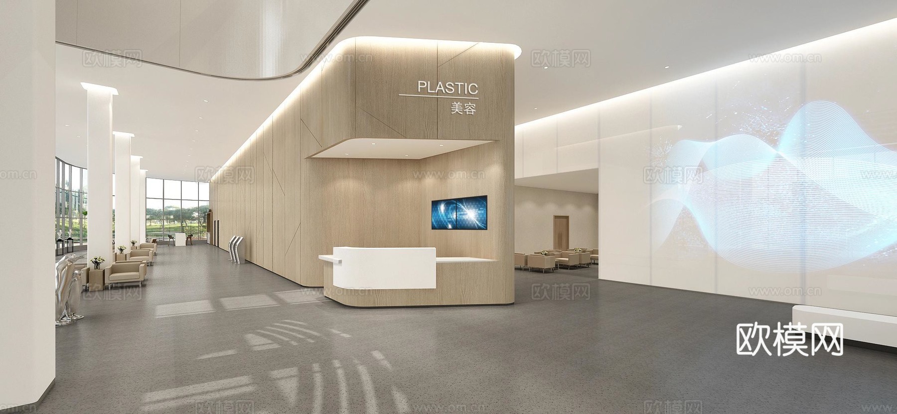 美容医院 最新全套施工图 效果图合集cad施工图