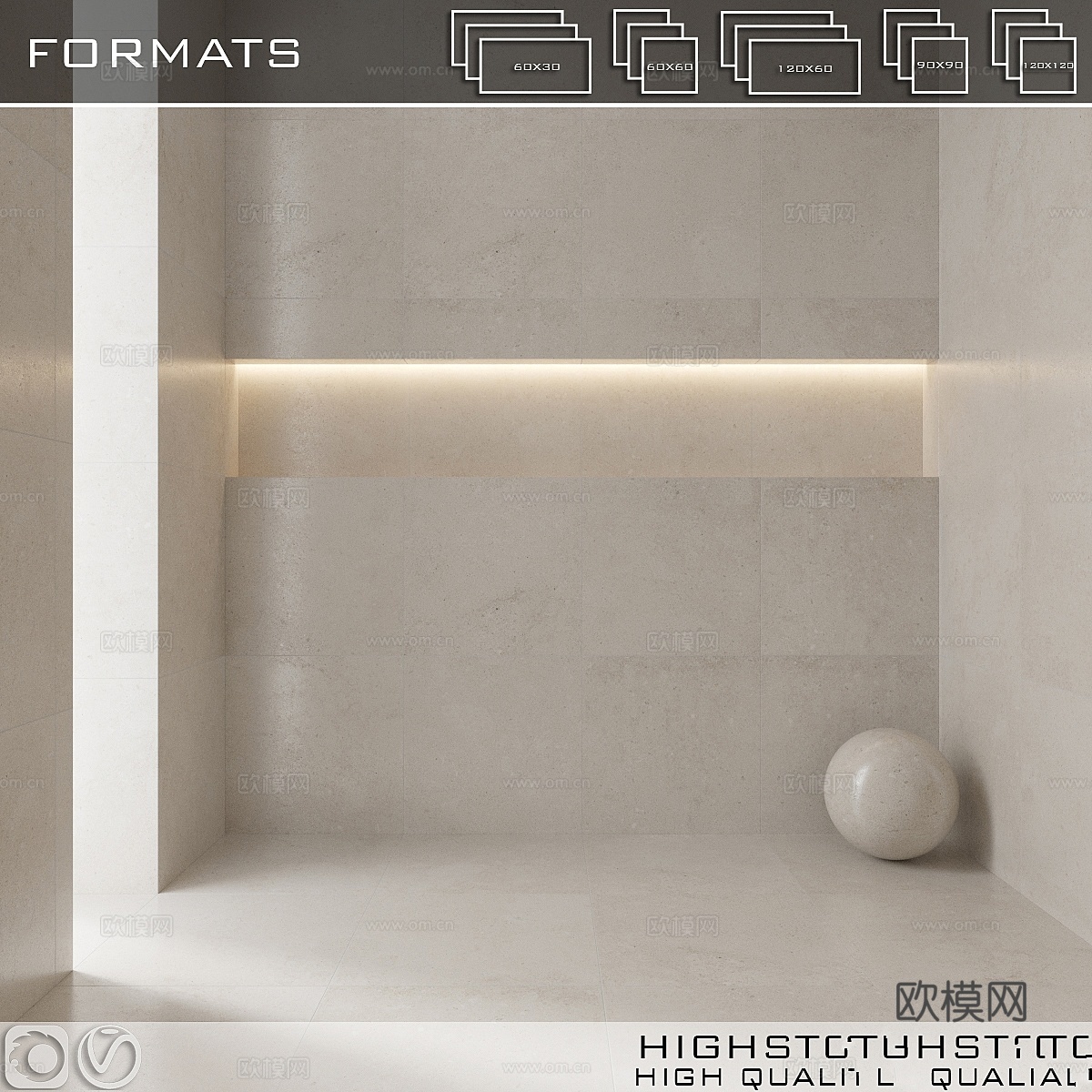 圣奥斯汀高石浅灰3d模型