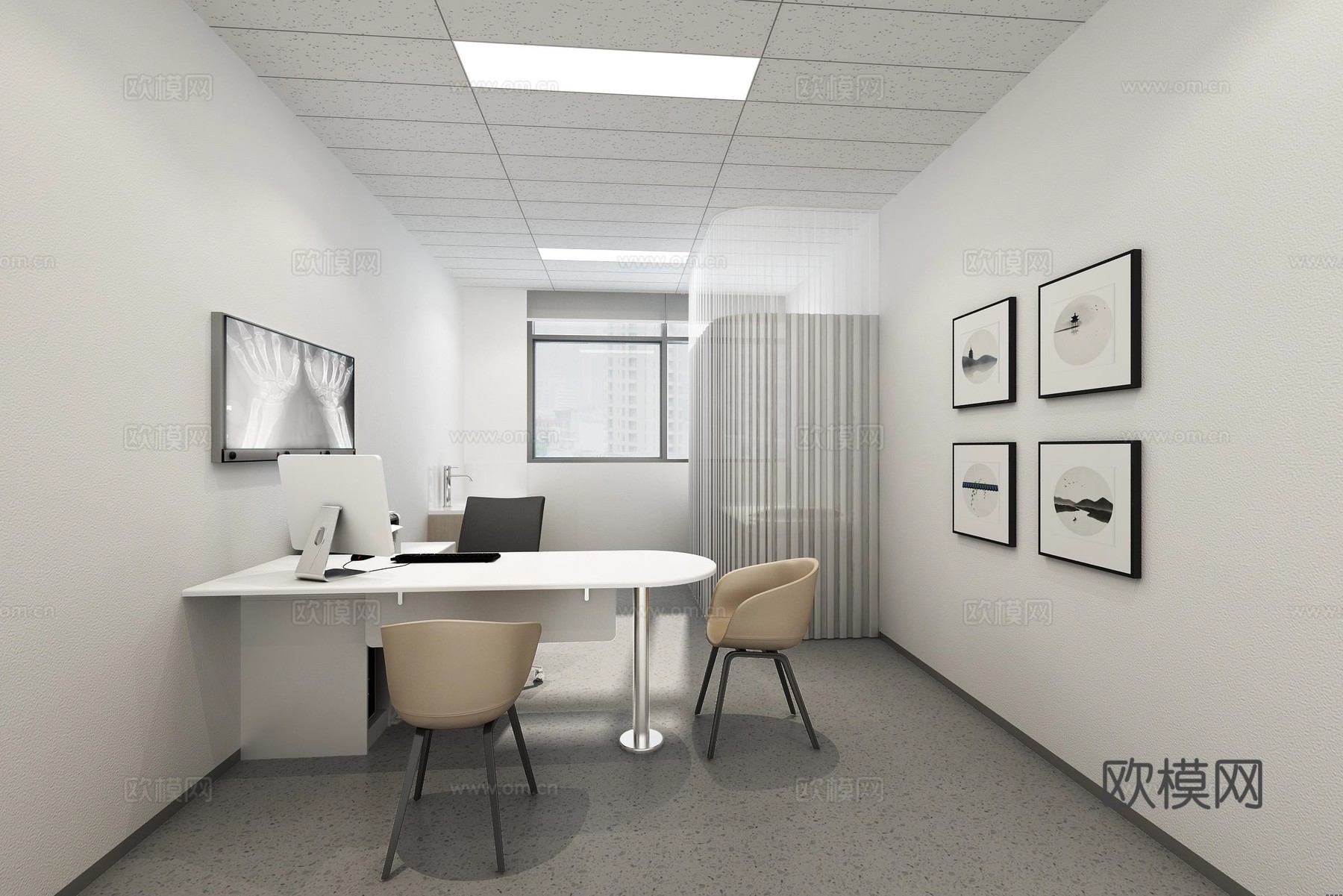 美容医院 最新全套施工图 效果图合集cad施工图