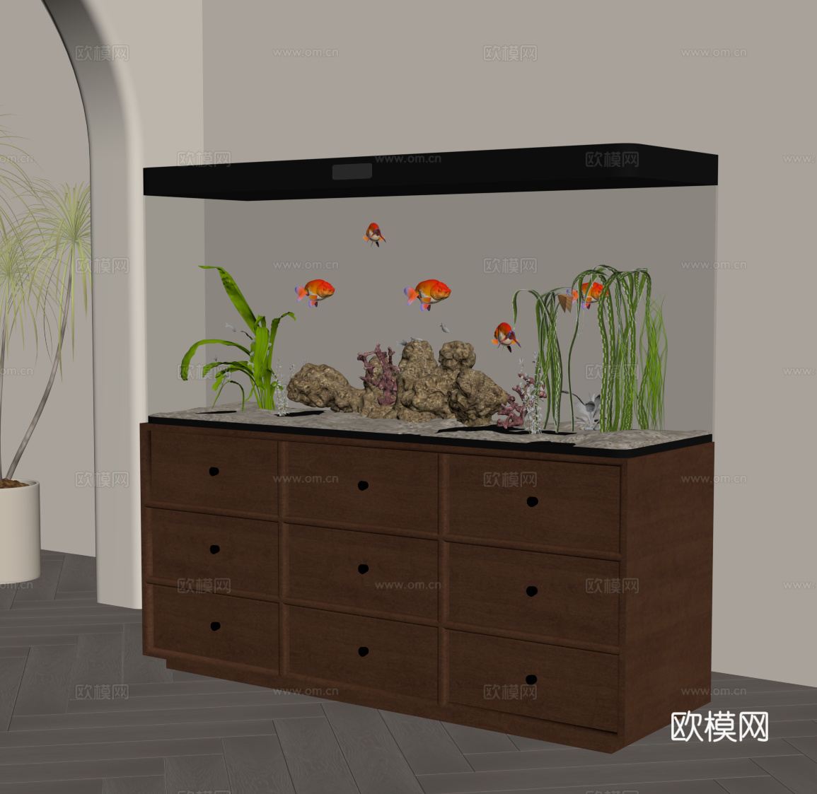 中古鱼缸su模型