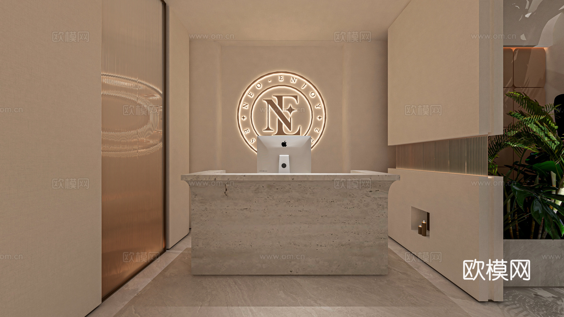 侘寂美容院 最新全套施工图 效果图合集cad施工图