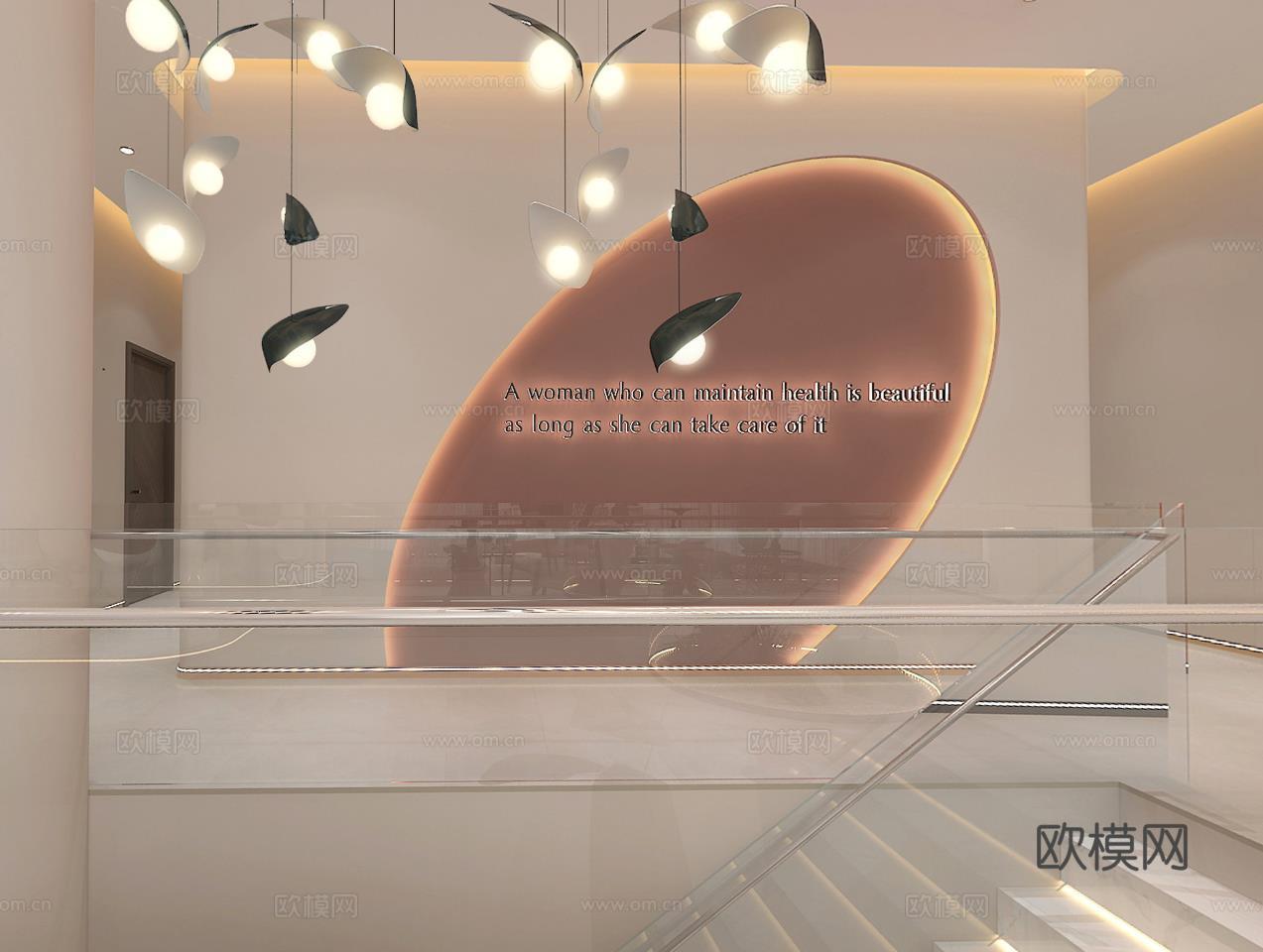 美容院 最新全套施工图 效果图合集cad施工图