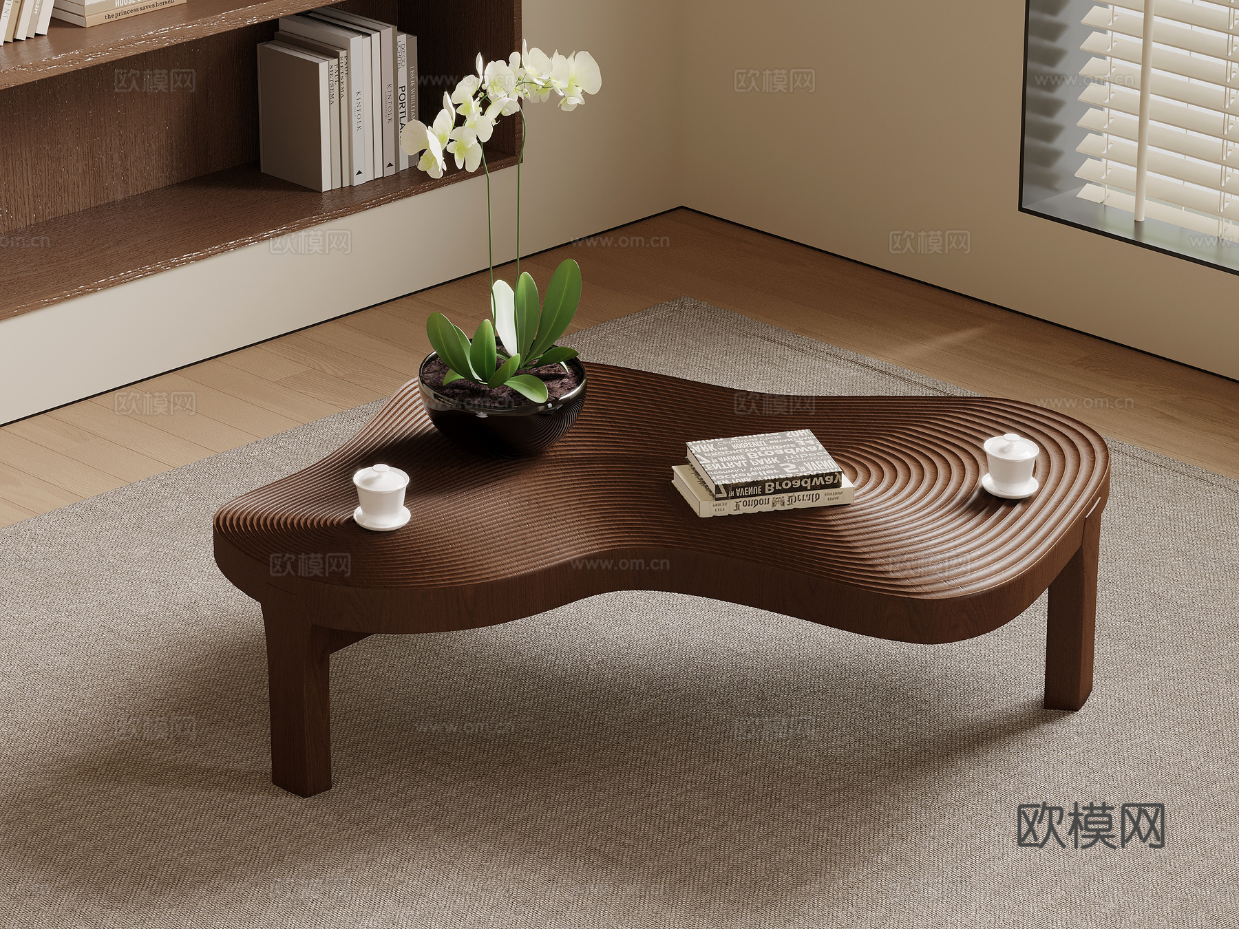 中古风茶几 新中式茶几su模型