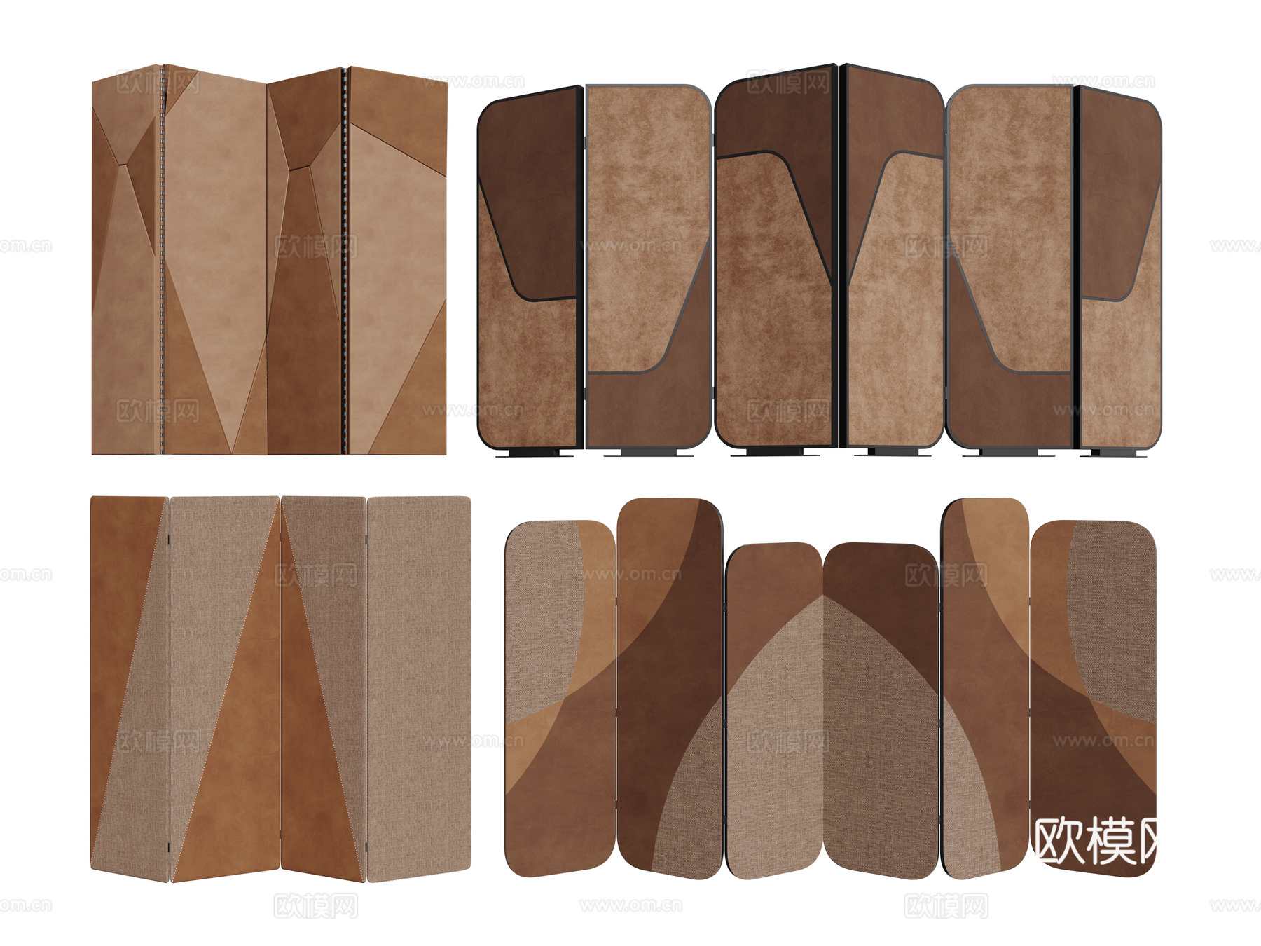 中古屏风隔断 布艺屏风 暖色屏风 移动屏风 折叠屏风3d模型下载