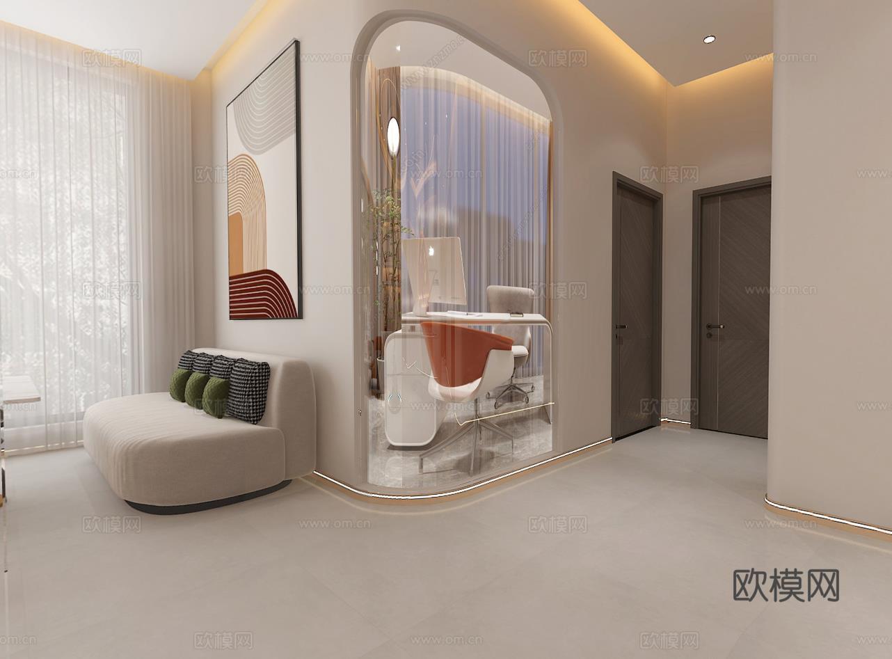 美容院 最新全套施工图 效果图合集cad施工图