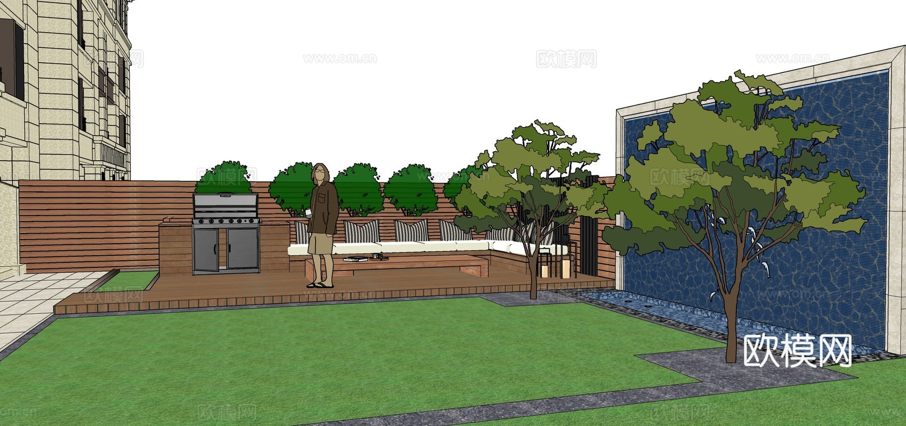 别墅花园 庭院花园 北方花园设计 景观设计毕业设计su模型