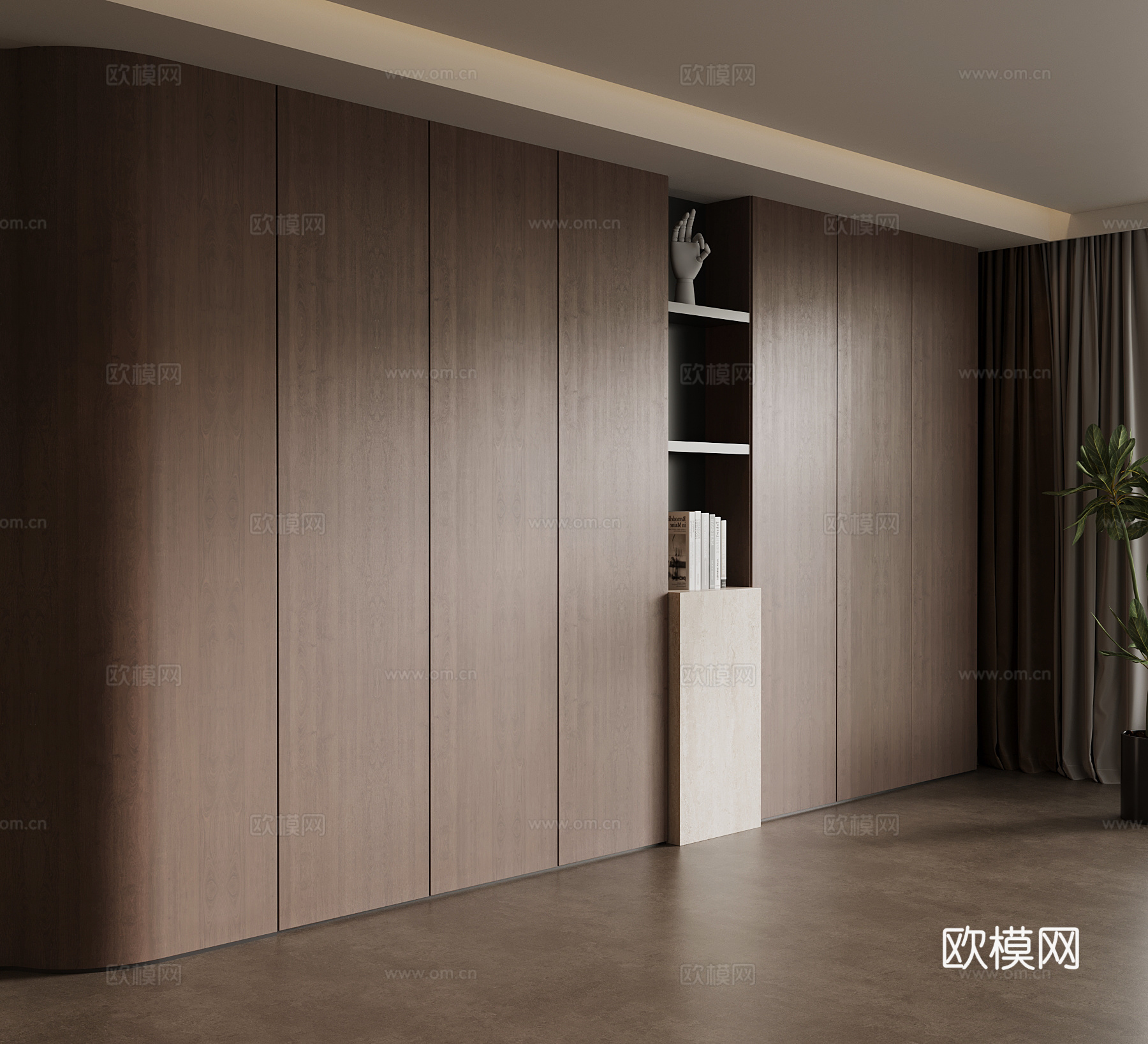 中古风书柜 置物柜 装饰柜su模型