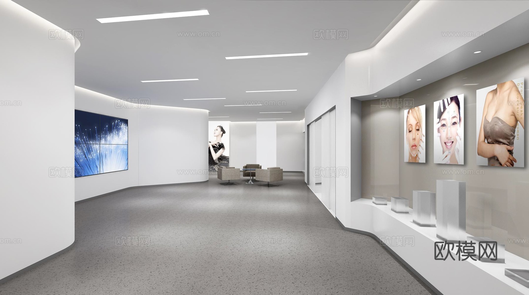 美容医院 最新全套施工图 效果图合集cad施工图