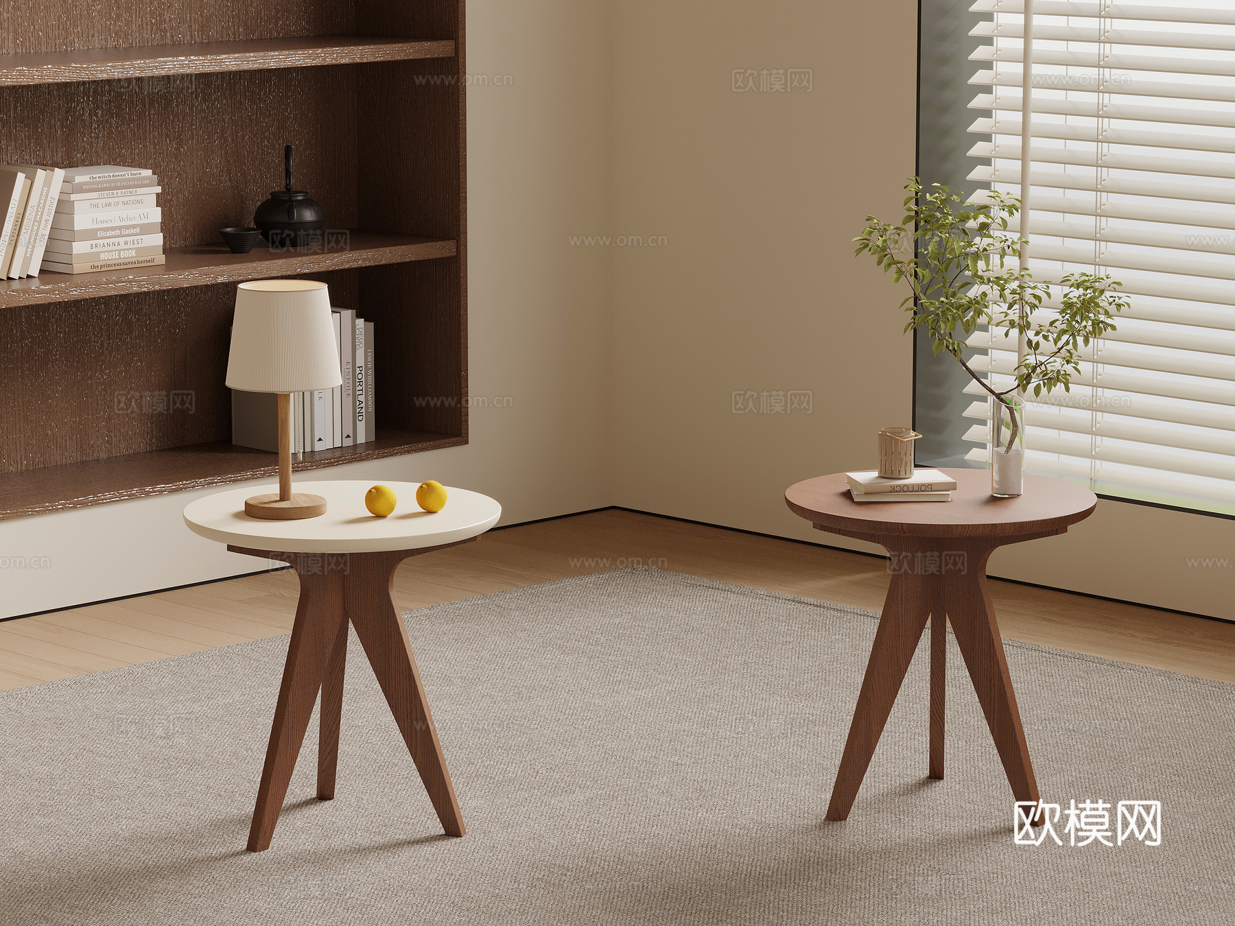 中古风边几 角几圆几su模型