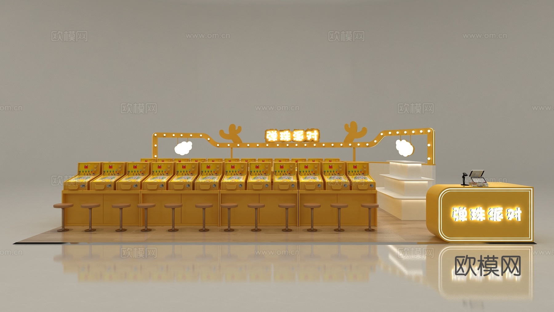 弹珠机店3d模型下载（渲染图3）