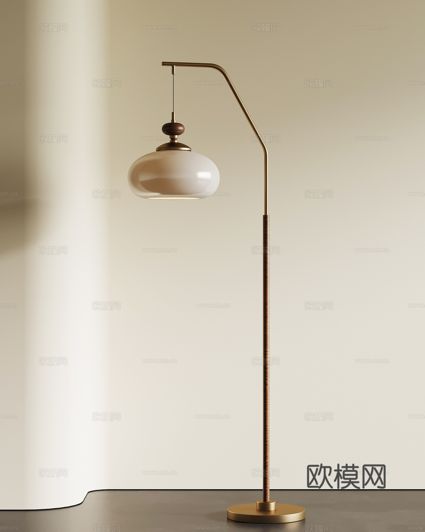 法式复古落地灯su模型