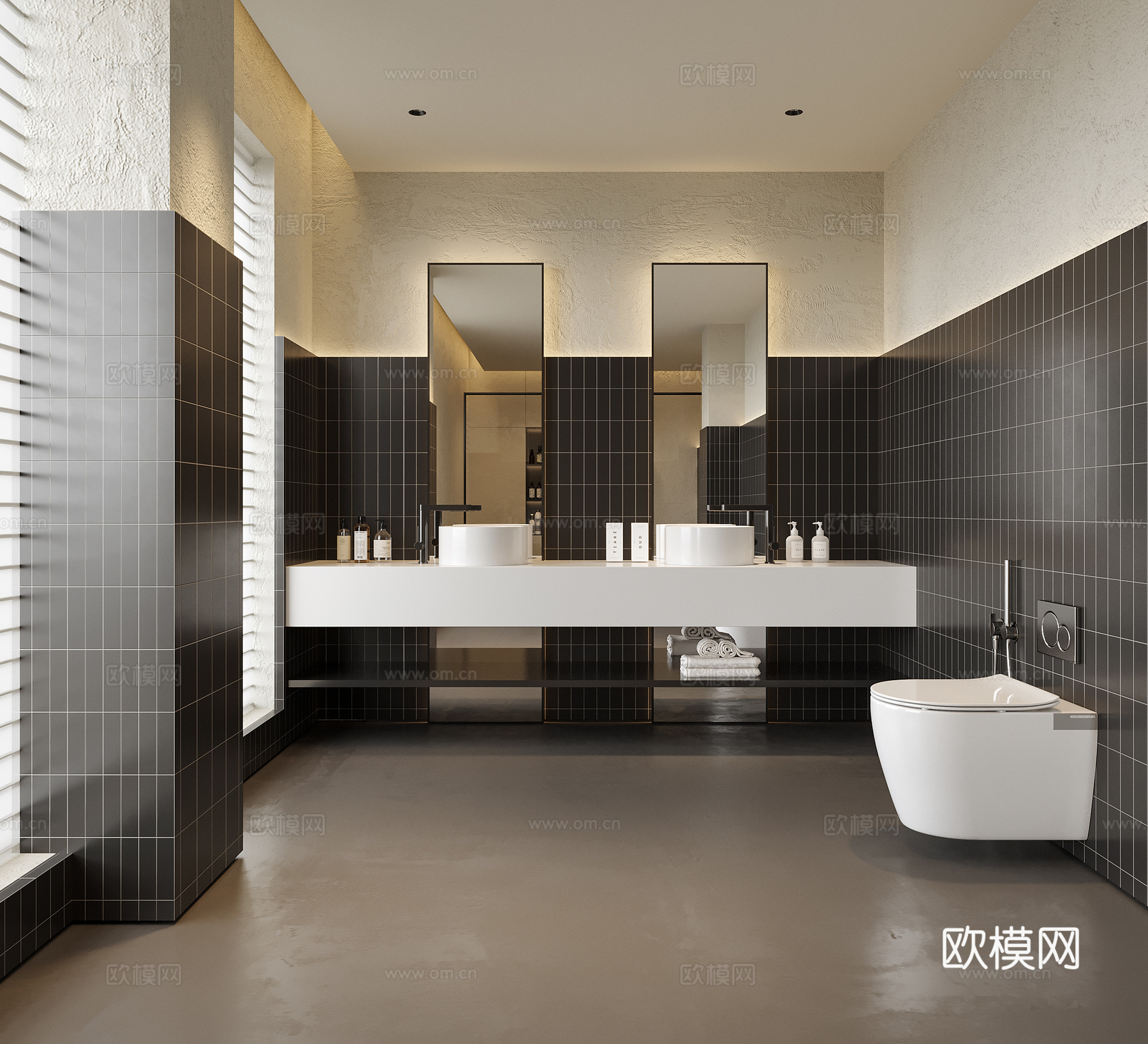 现代卫生间 别墅卫生间 酒店卫生间su模型