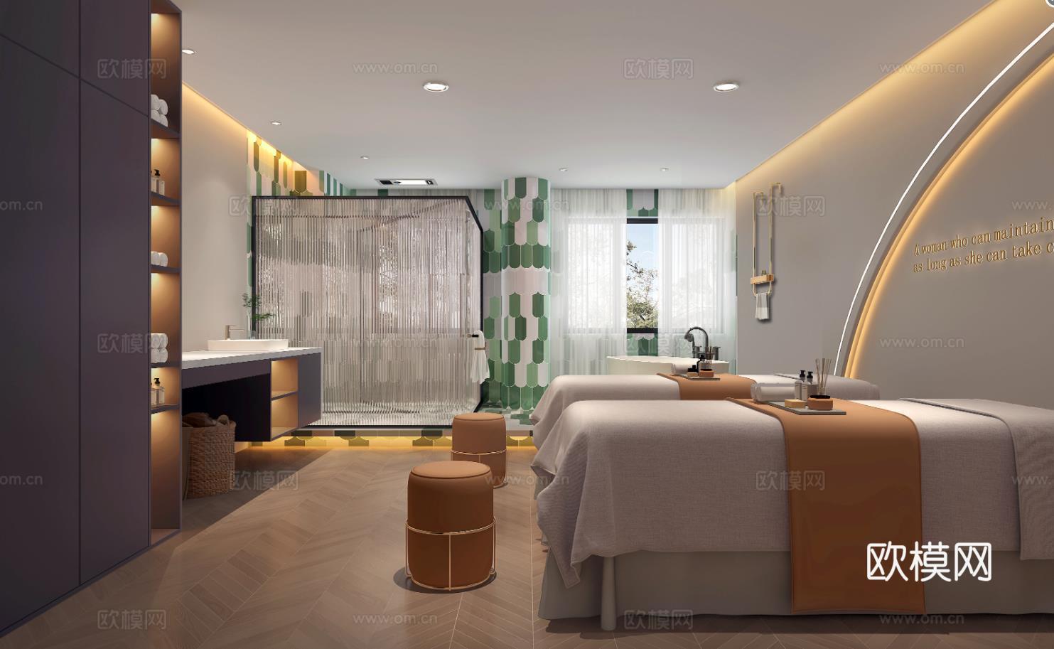 美容院 最新全套施工图 效果图合集cad施工图