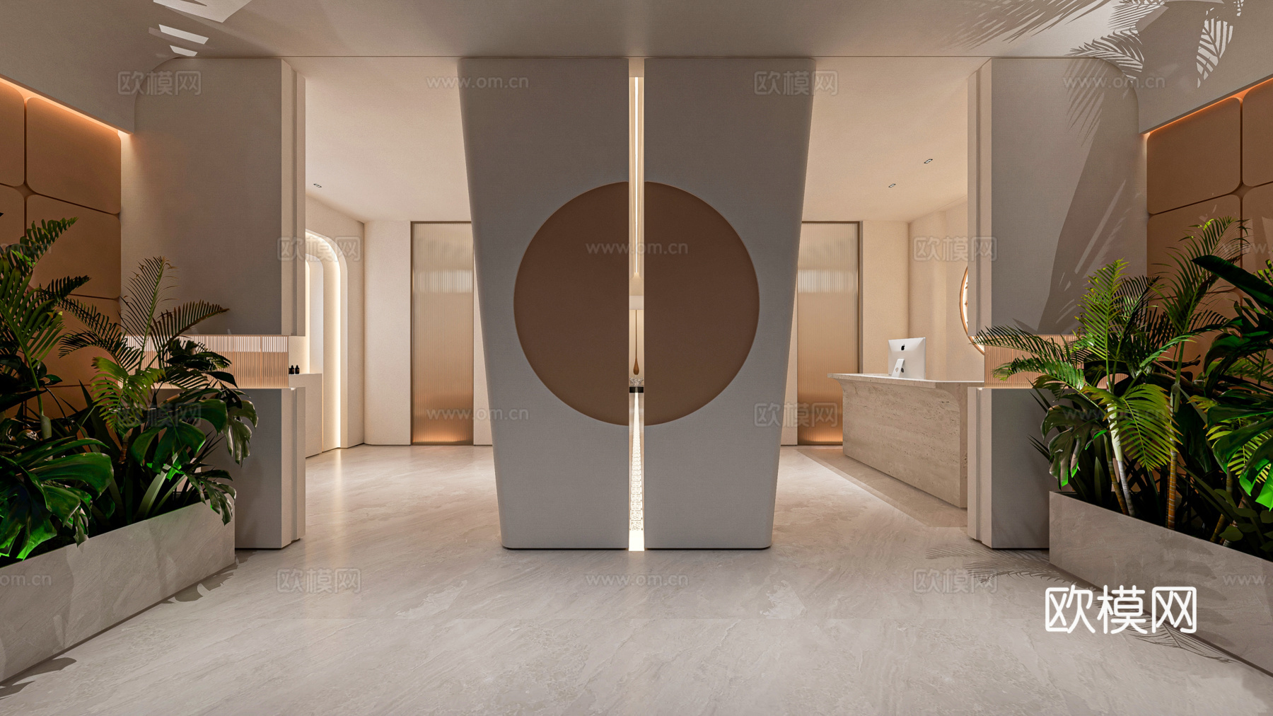 侘寂美容院 最新全套施工图 效果图合集cad施工图