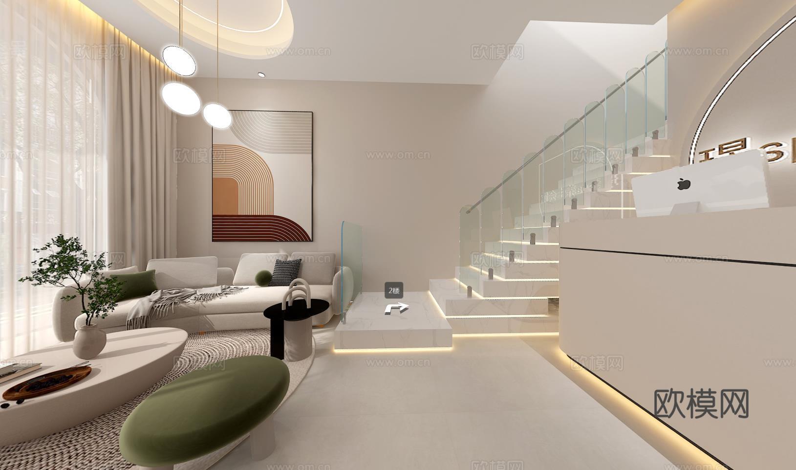 美容院 最新全套施工图 效果图合集cad施工图