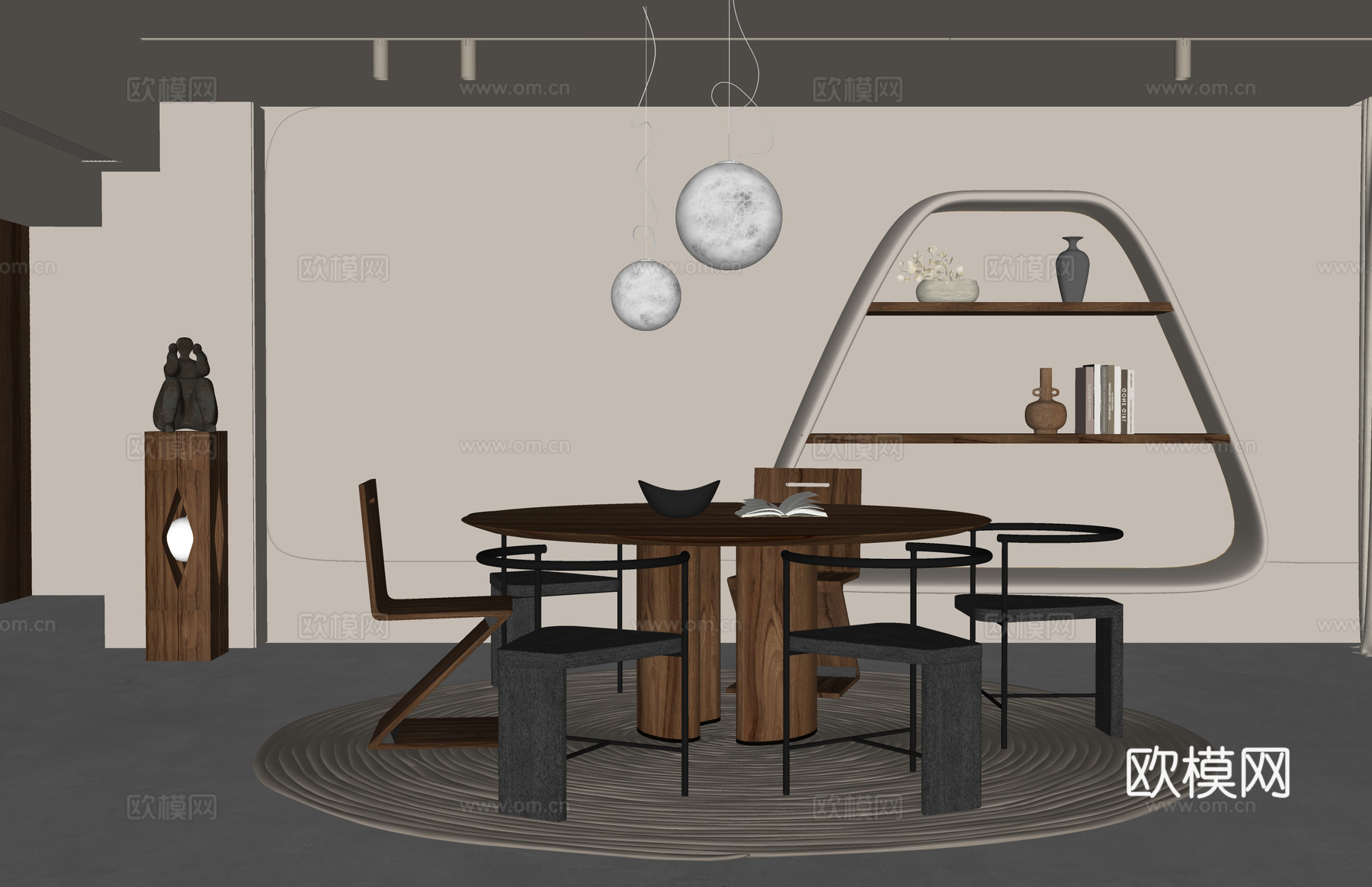 厨房 卧室 客厅 阳台 餐厅 卫生间 客餐厅 家装 衣帽间su模型