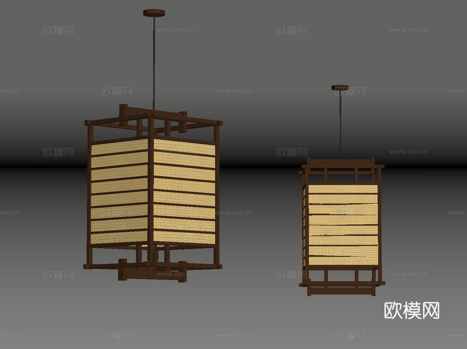 新中式吊灯 餐厅吊灯su模型