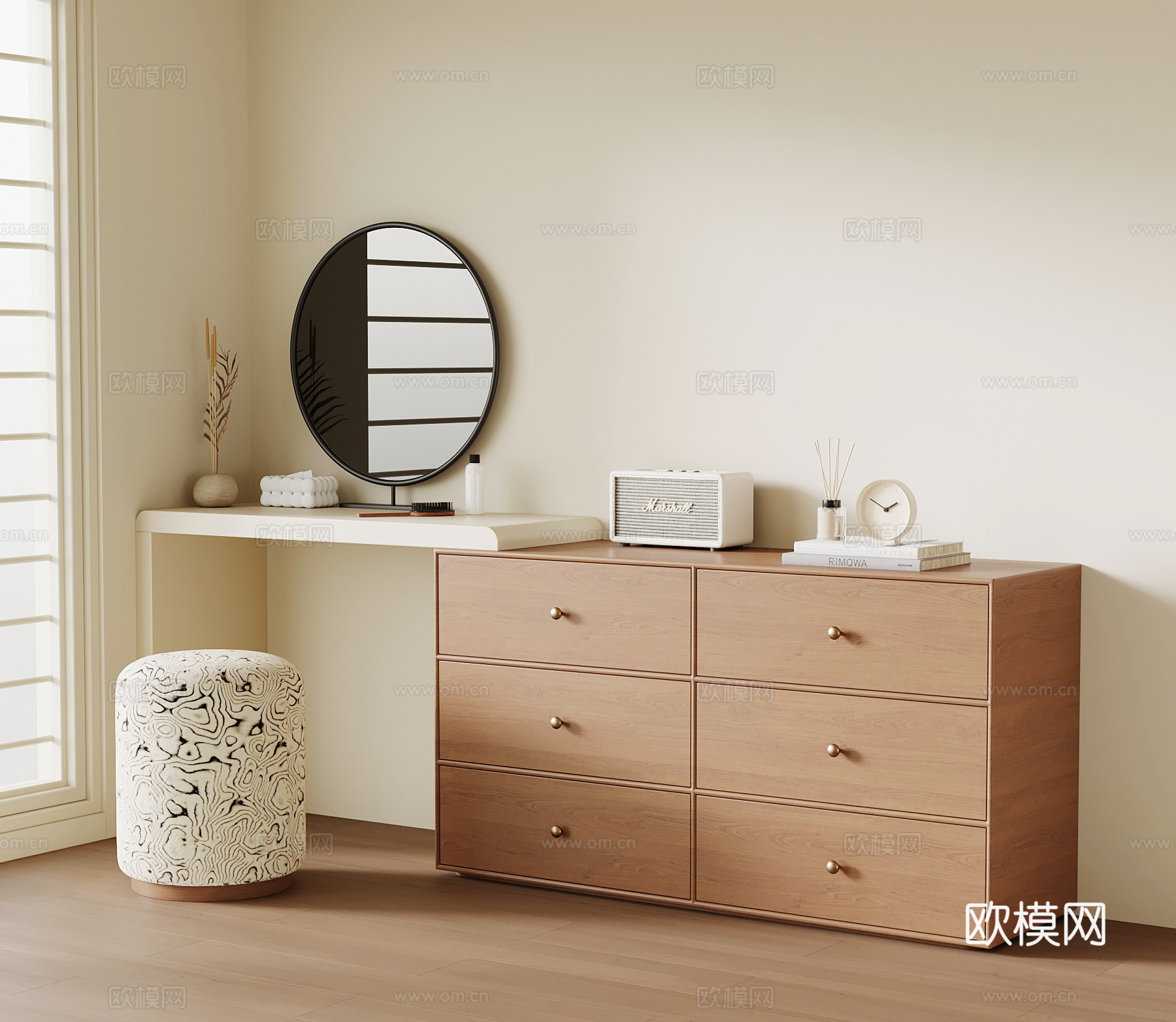 中古梳妆台su模型