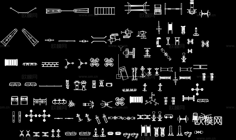室外健身器材安装CAD图纸cad施工图