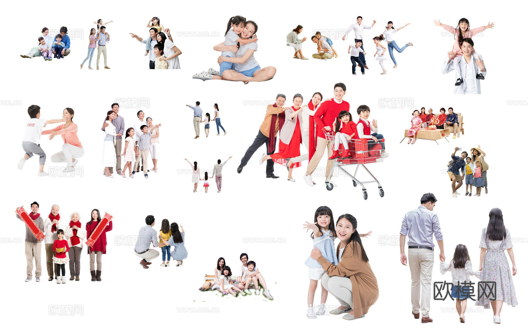 休闲行走站立人物下载