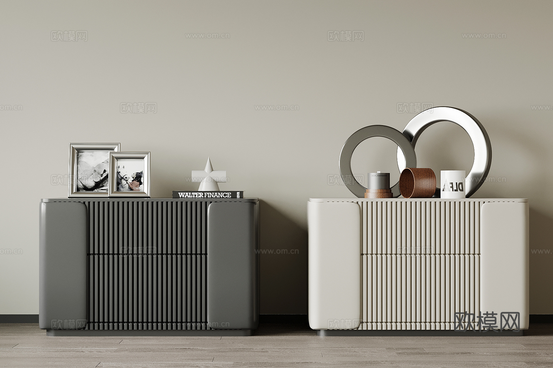 现代床头柜su模型