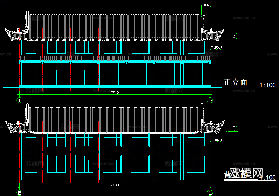 200套中国古建筑CAD施工图cad施工图