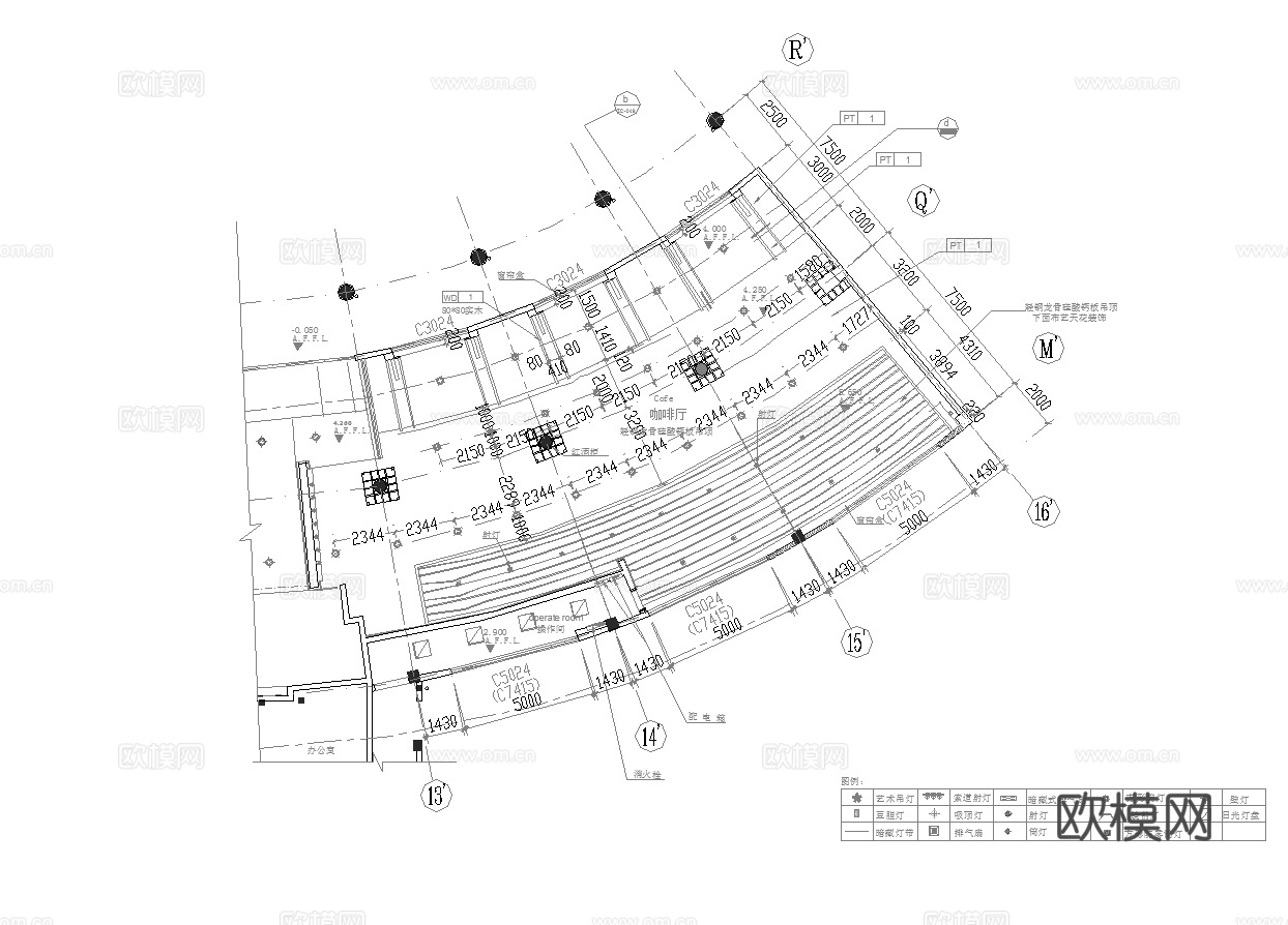 150平咖啡店 最新全套施工图合集cad施工图